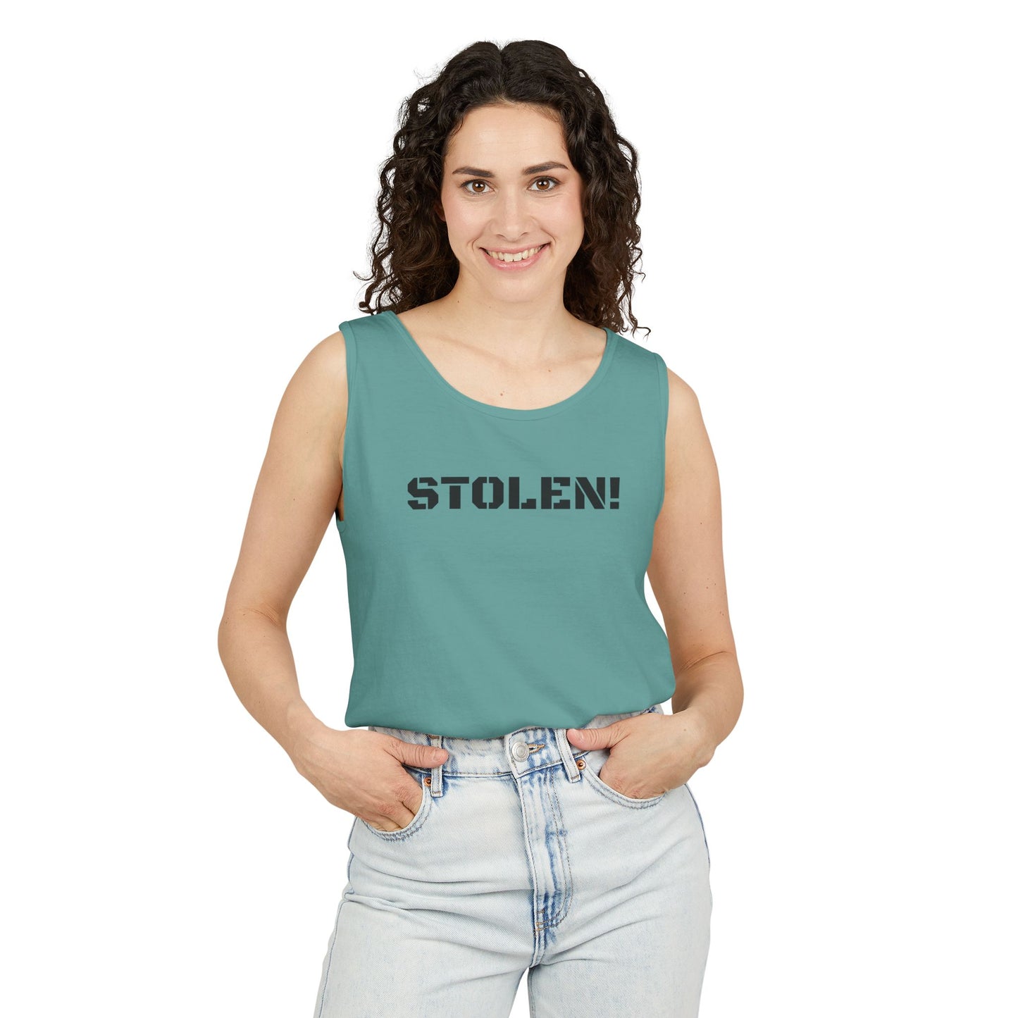 STOLEN! Unisex Garment-Dyed Tank Top - Casual Summer Style