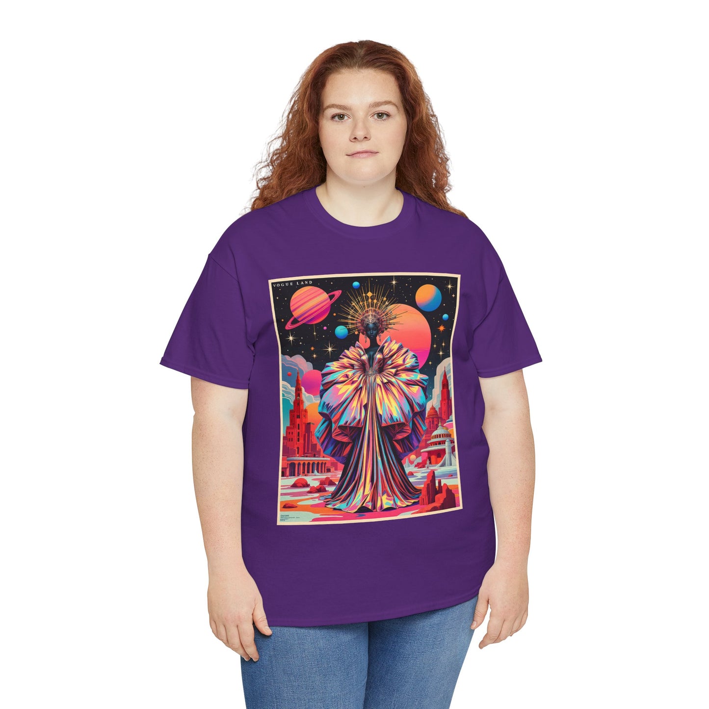 Vogue Land Unisex Heavy Cotton Tee - Colorful Graphic Shirt