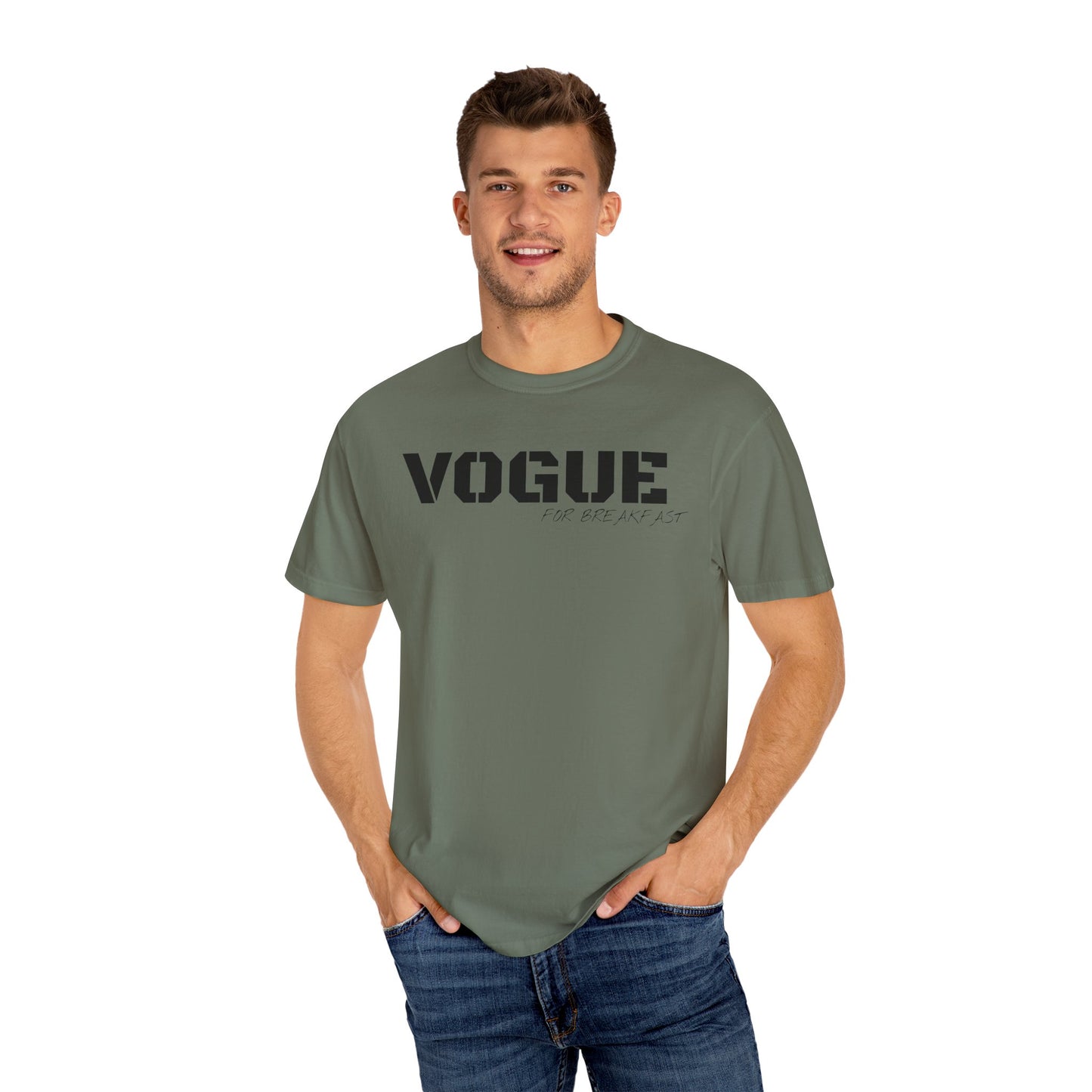 VOGUE For Breakfast Unisex Garment-Dyed T-shirt