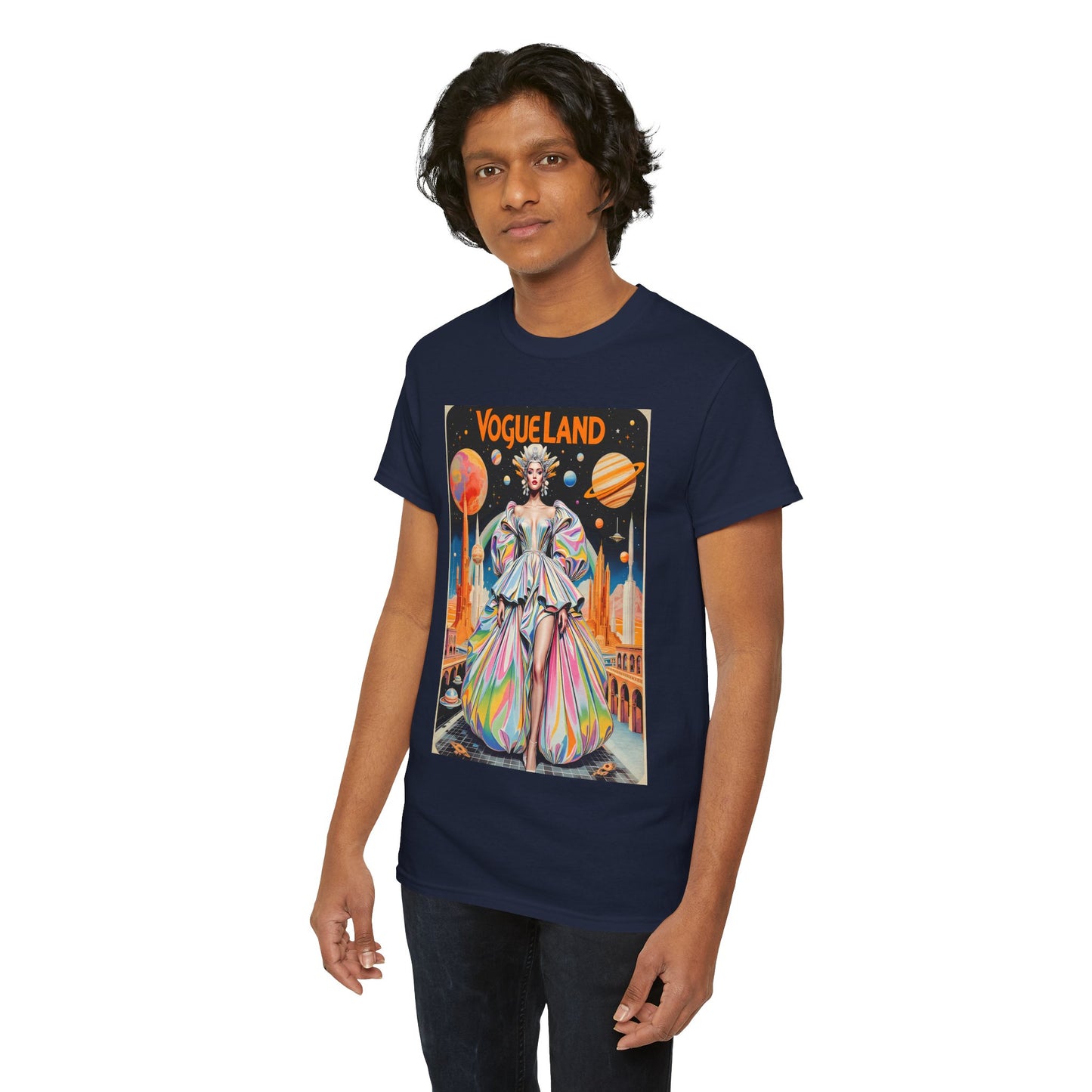 Vogue Land Unisex Heavy Cotton Tee - Colorful Graphic Shirt