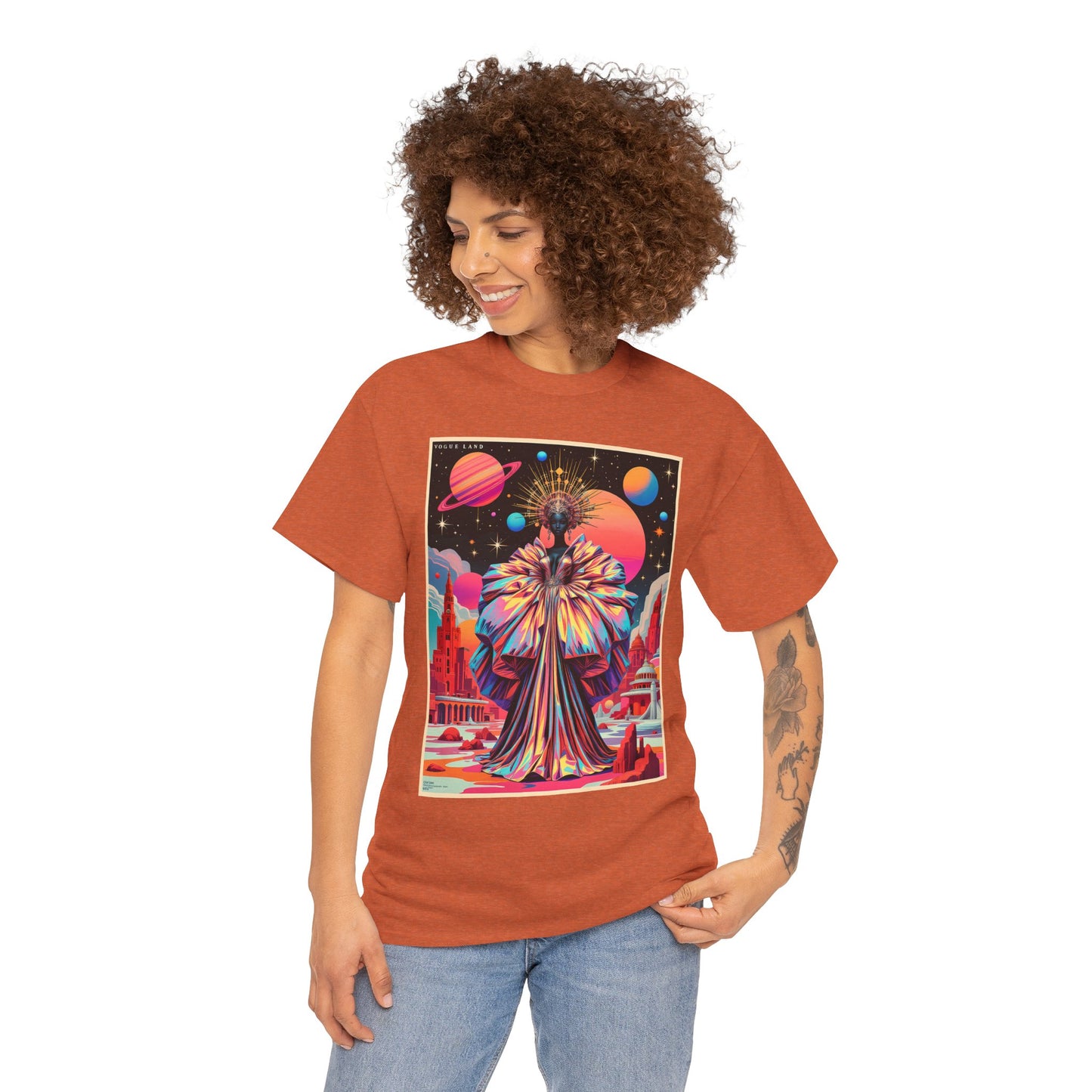 Vogue Land Unisex Heavy Cotton Tee - Colorful Graphic Shirt