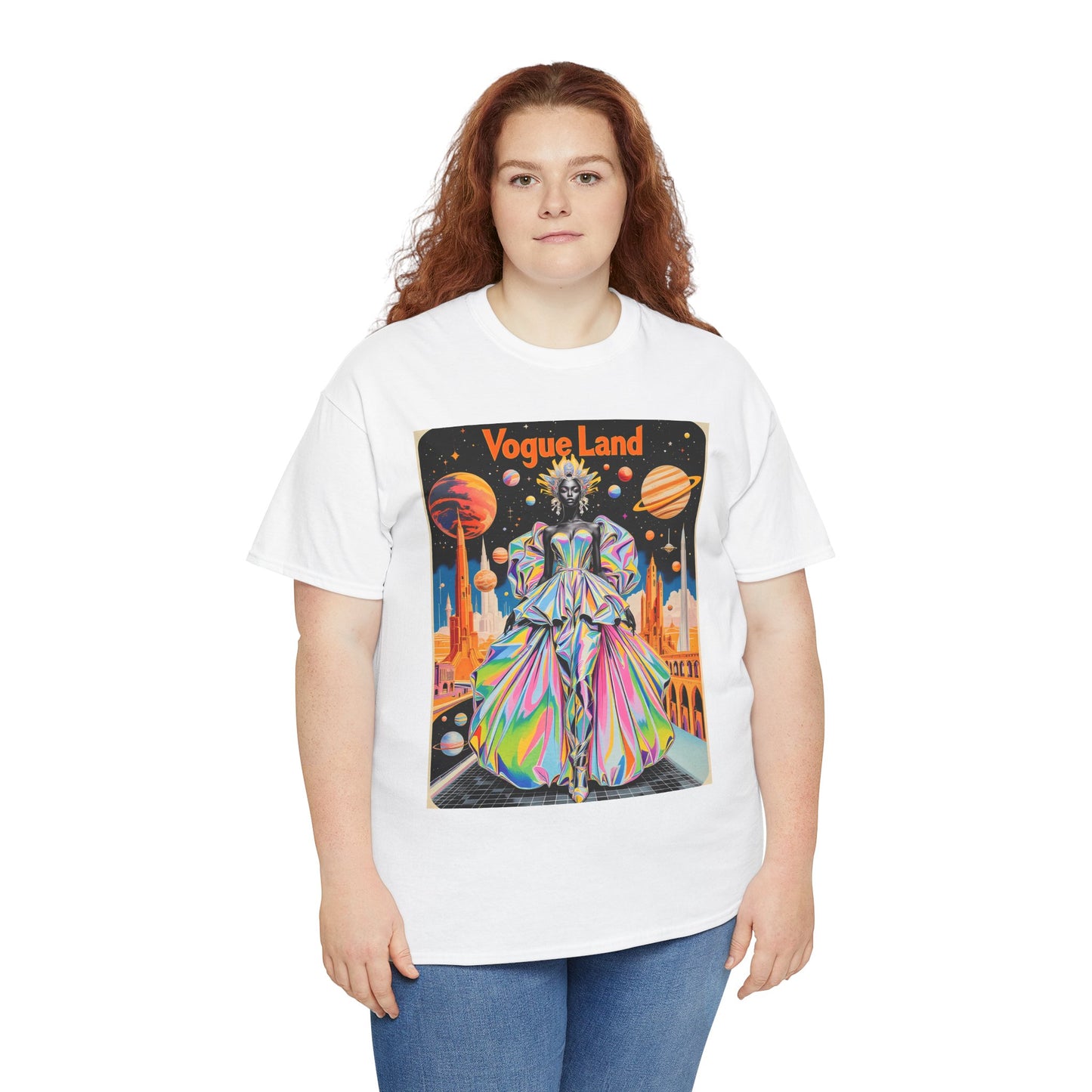 Vogue Land Unisex Heavy Cotton Tee - Colorful Graphic Shirt