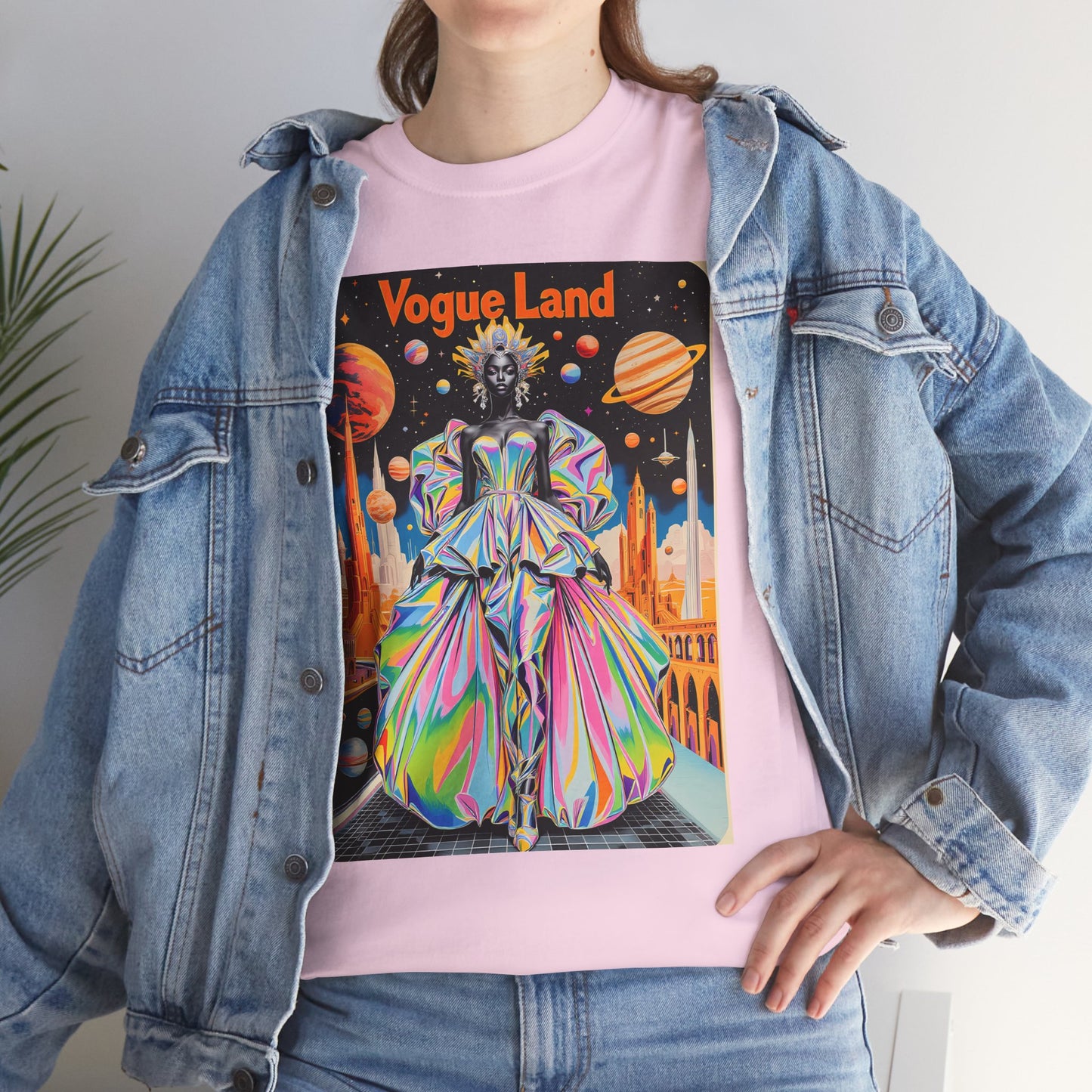 Vogue Land Unisex Heavy Cotton Tee - Colorful Graphic Shirt