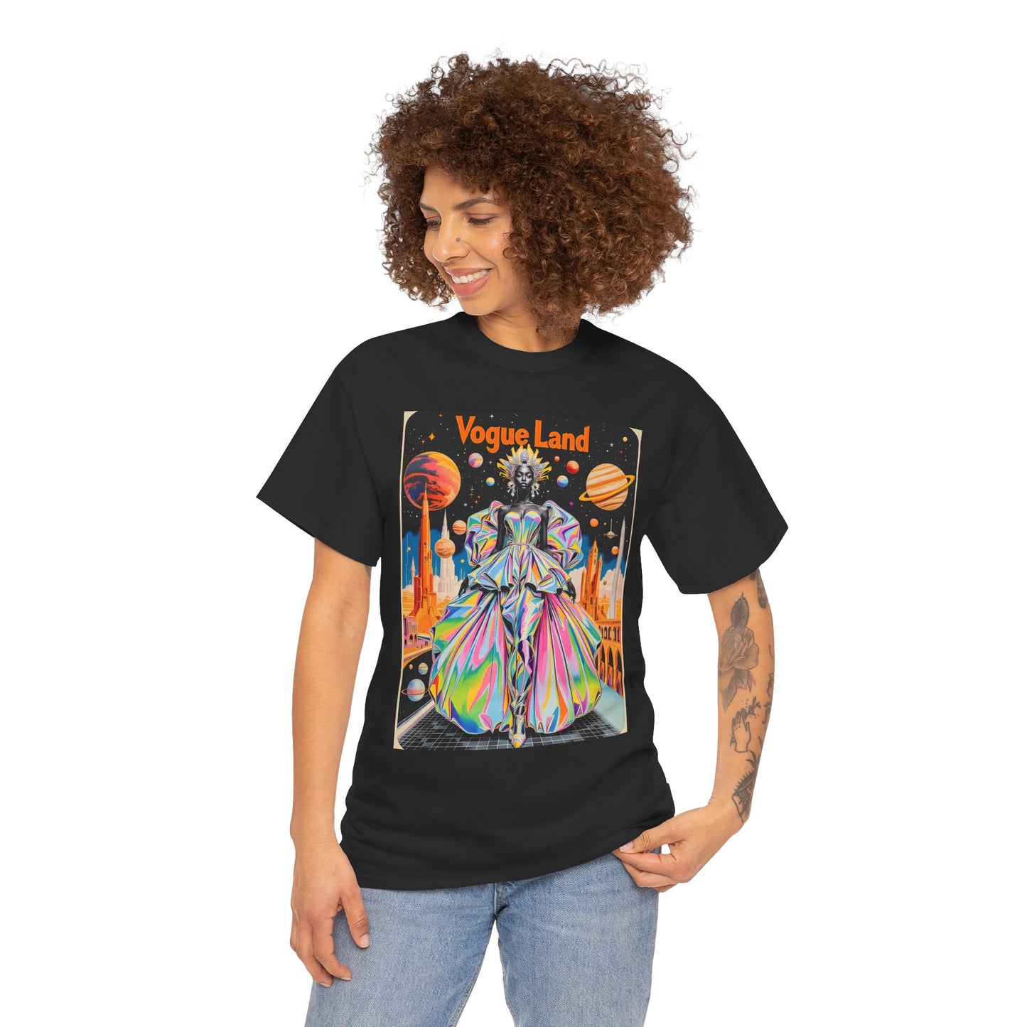 Vogue Land Unisex Heavy Cotton Tee - Colorful Graphic Shirt