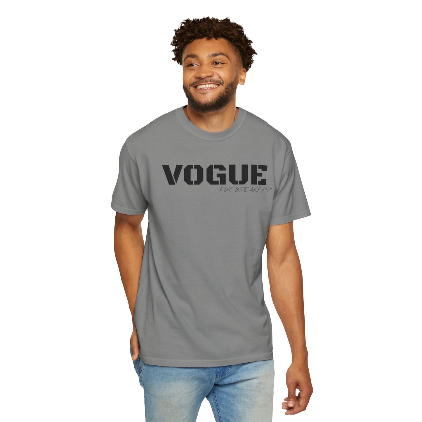 VOGUE For Breakfast Unisex Garment-Dyed T-shirt