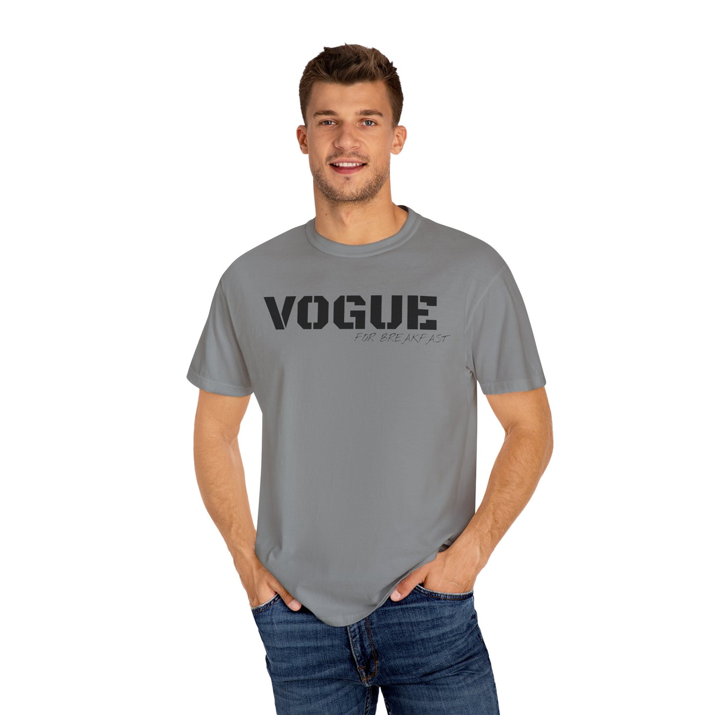 VOGUE For Breakfast Unisex Garment-Dyed T-shirt
