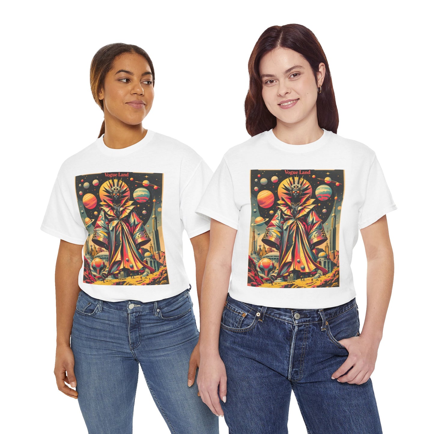 Vogue Land Unisex Heavy Cotton Tee - Colorful Graphic Shirt