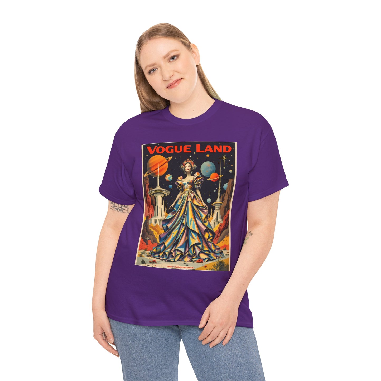 Vogue Land Unisex Heavy Cotton Tee - Colorful Graphic Shirt