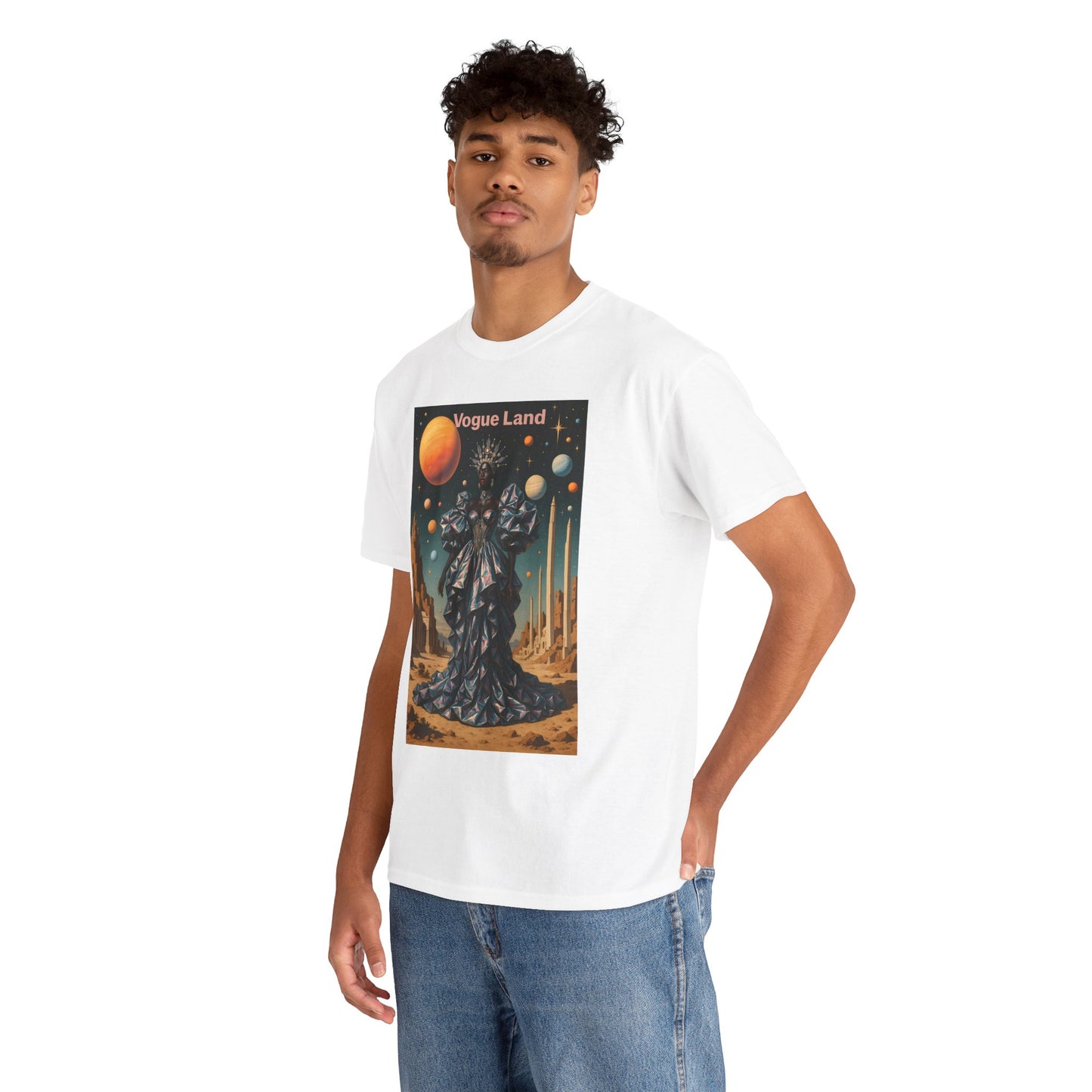Vogue Land Unisex Heavy Cotton Tee - Colorful Graphic Shirt