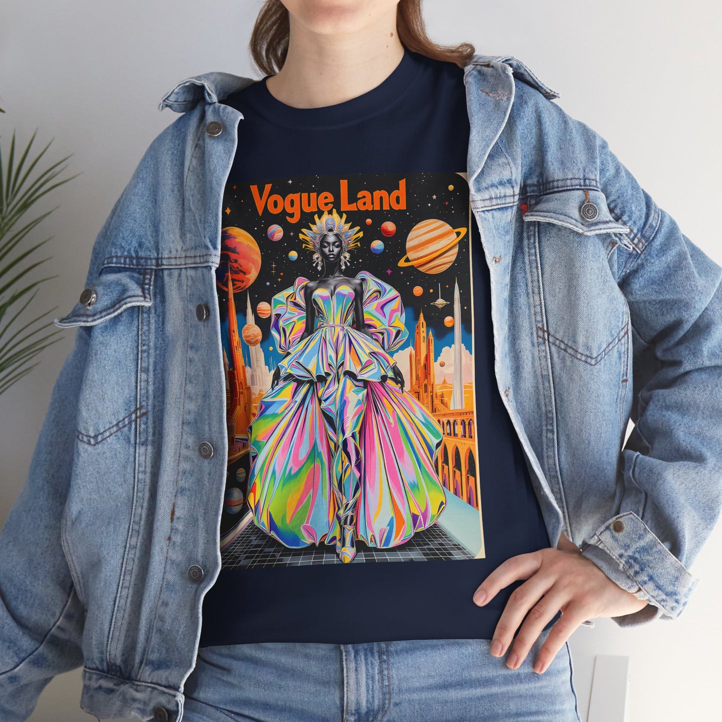 Vogue Land Unisex Heavy Cotton Tee - Colorful Graphic Shirt