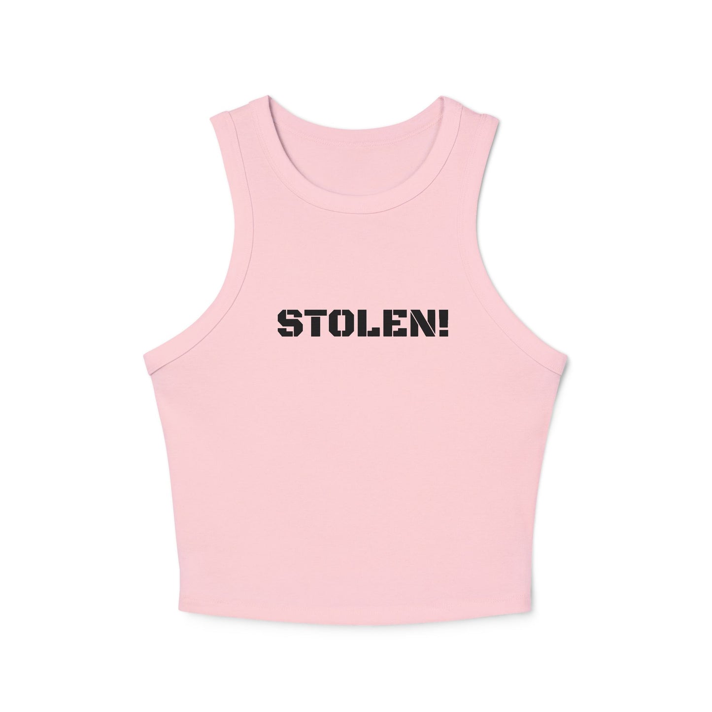 "STOLEN!" Women's Micro Rib Racer Tank Top