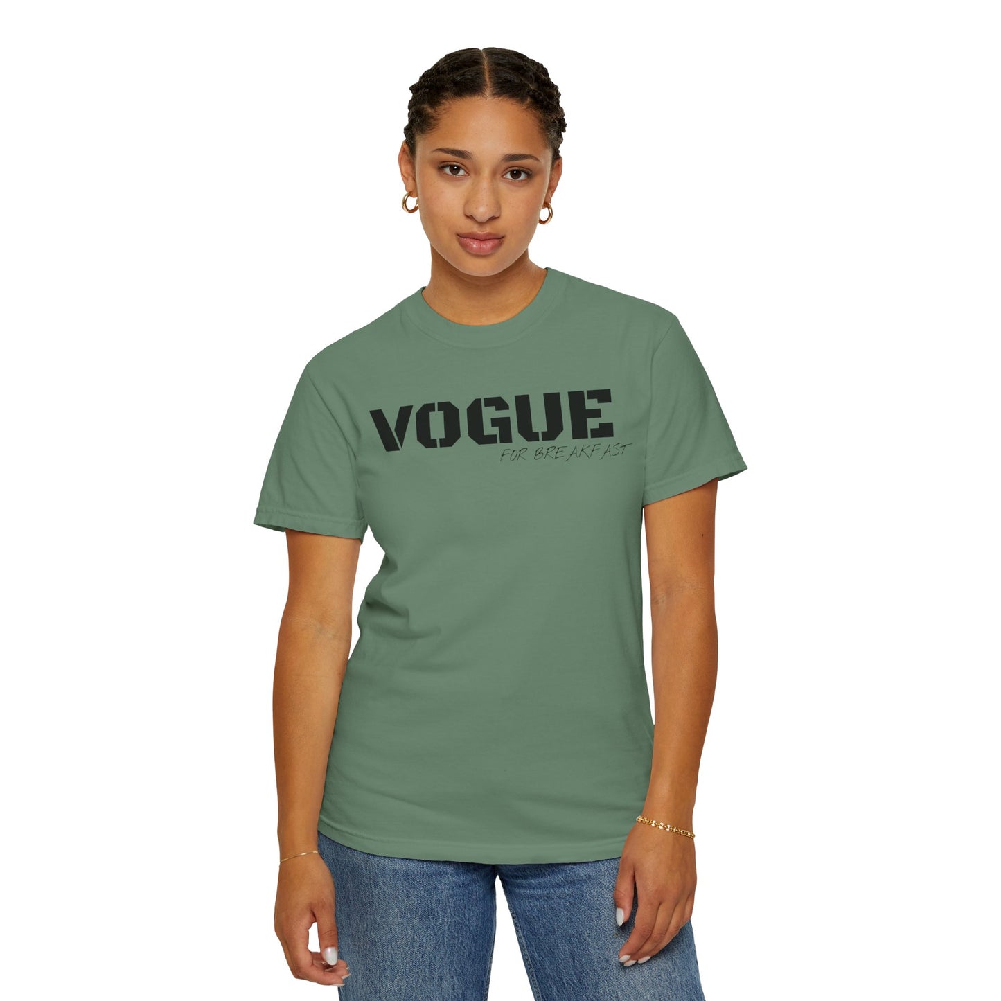 VOGUE For Breakfast Unisex Garment-Dyed T-shirt