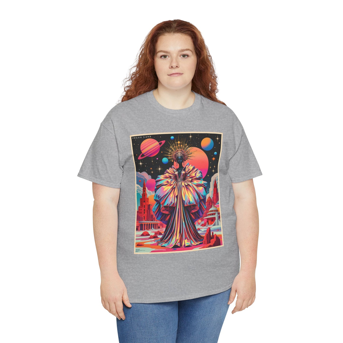 Vogue Land Unisex Heavy Cotton Tee - Colorful Graphic Shirt
