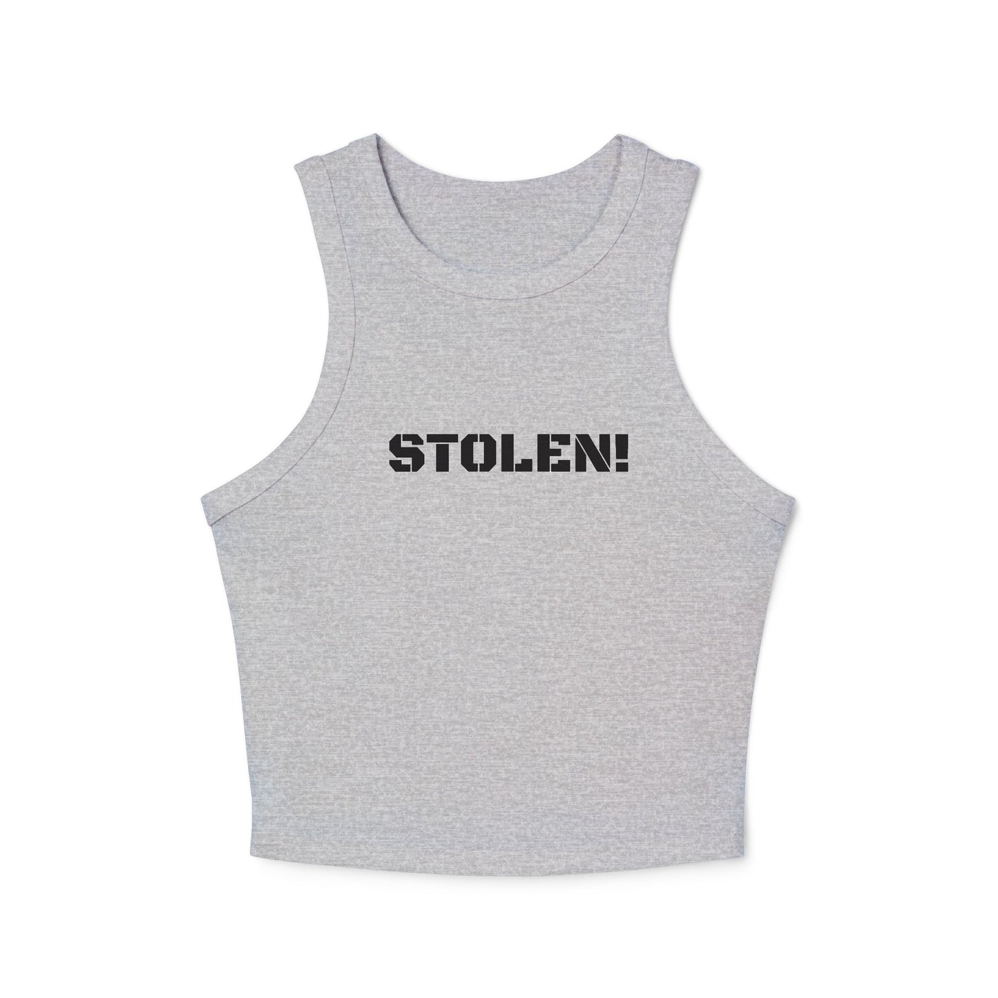 "STOLEN!" Women's Micro Rib Racer Tank Top