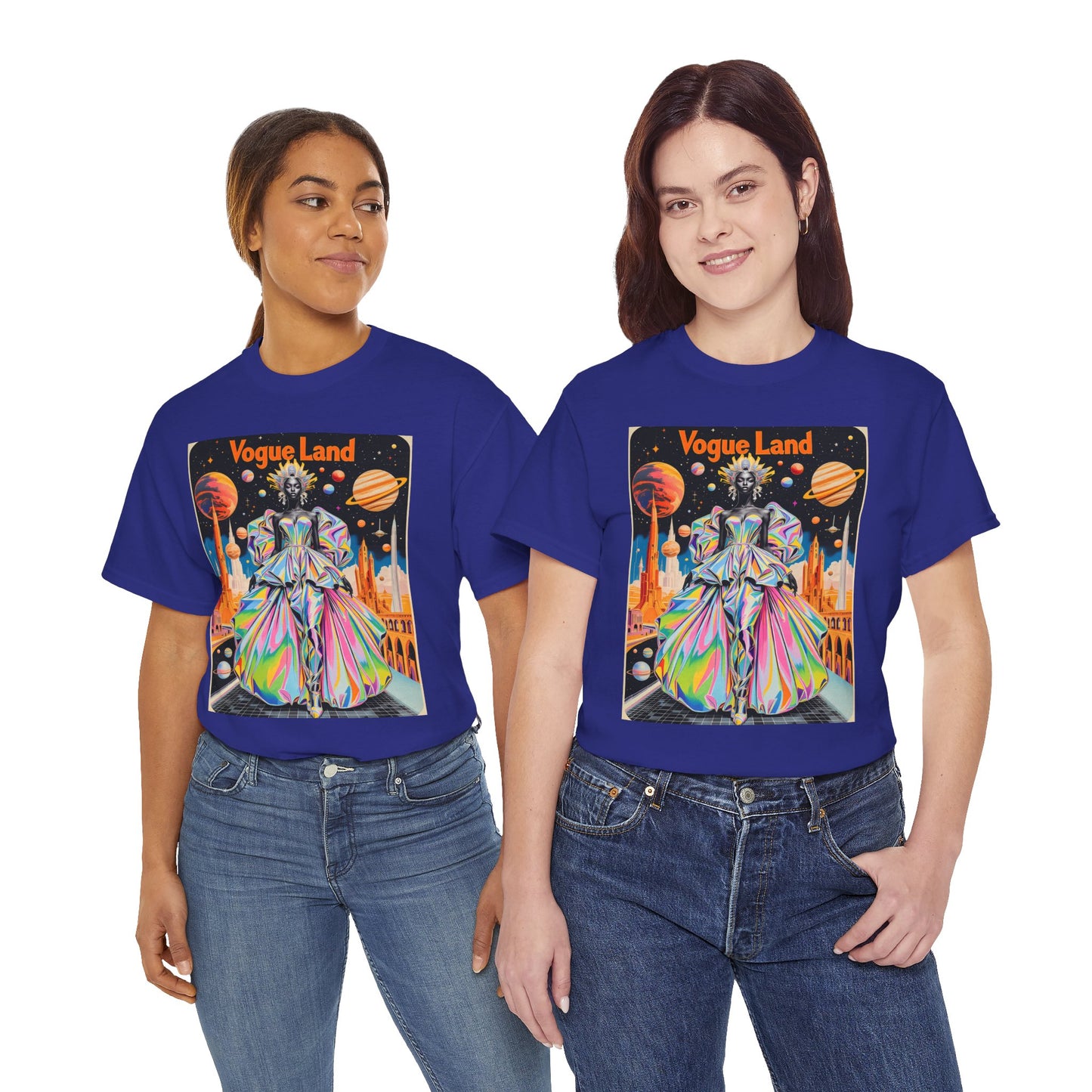 Vogue Land Unisex Heavy Cotton Tee - Colorful Graphic Shirt