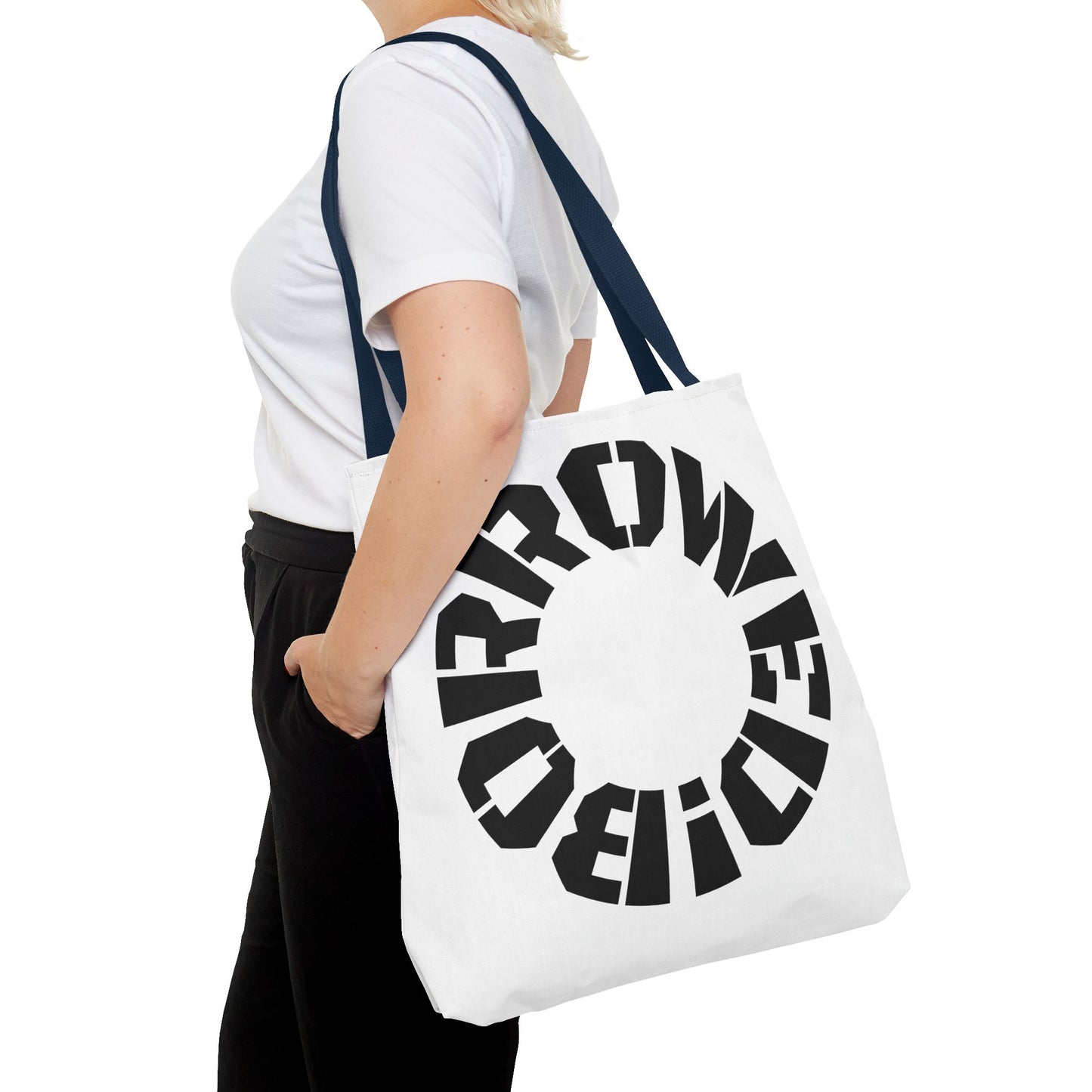 "BORROWED!" Tote Bag (AOP)