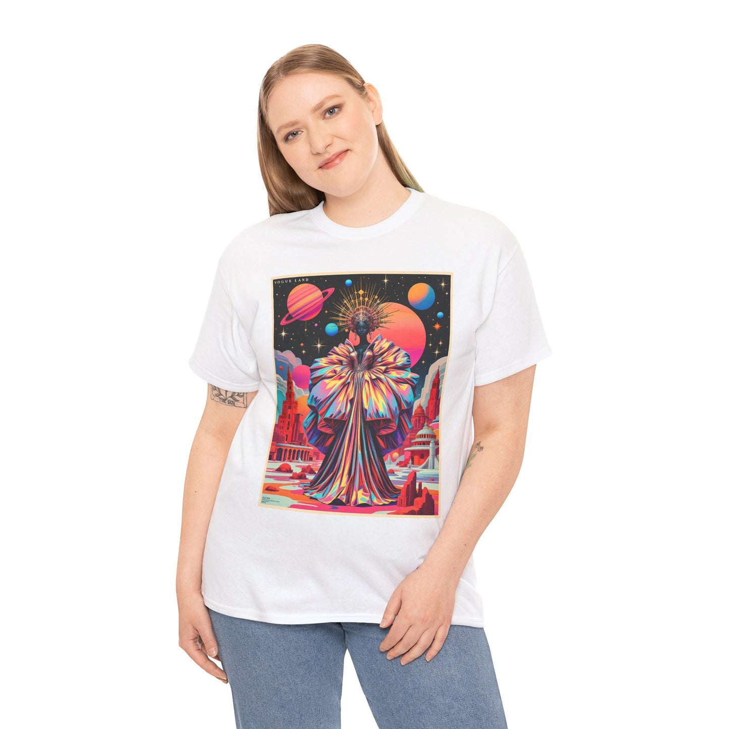 Vogue Land Unisex Heavy Cotton Tee - Colorful Graphic Shirt
