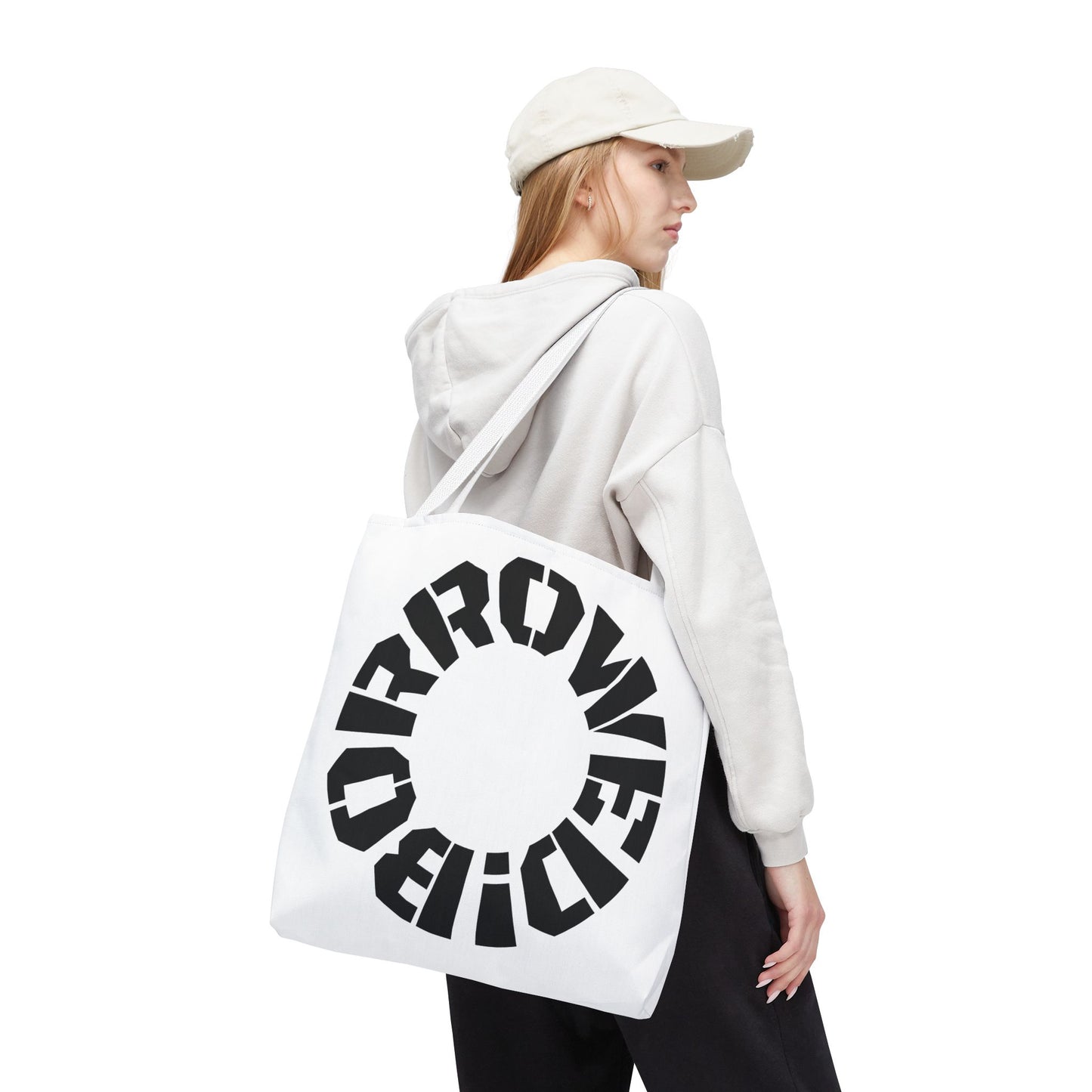 "BORROWED!" Tote Bag (AOP)