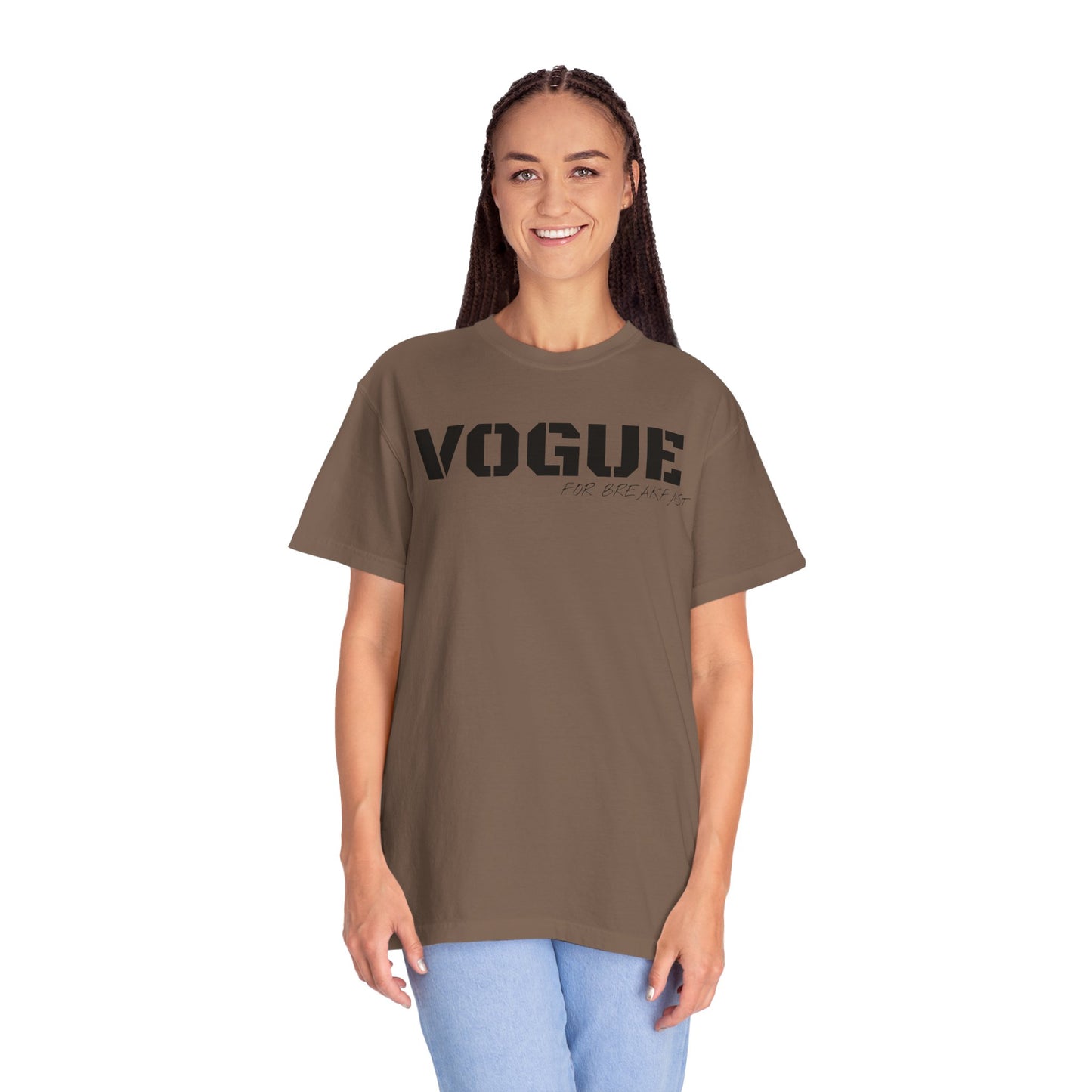 VOGUE For Breakfast Unisex Garment-Dyed T-shirt