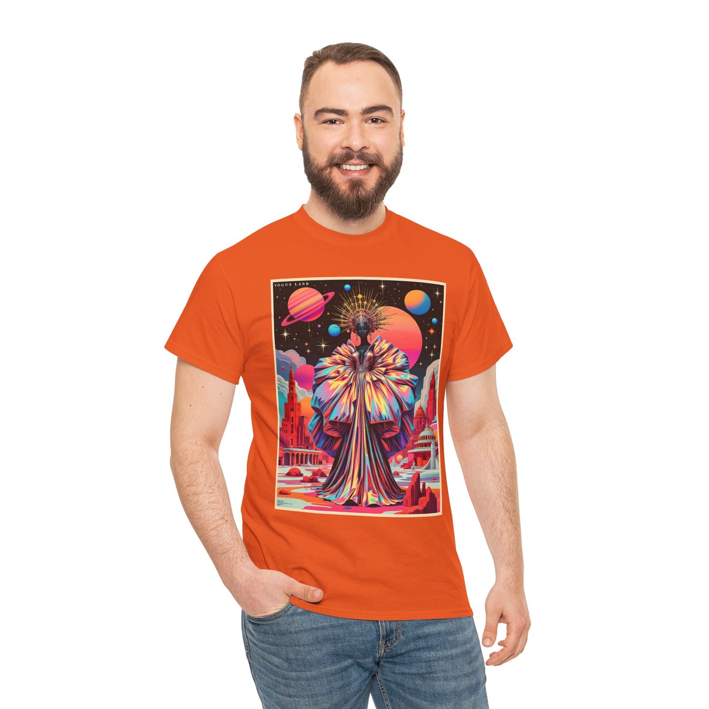 Vogue Land Unisex Heavy Cotton Tee - Colorful Graphic Shirt