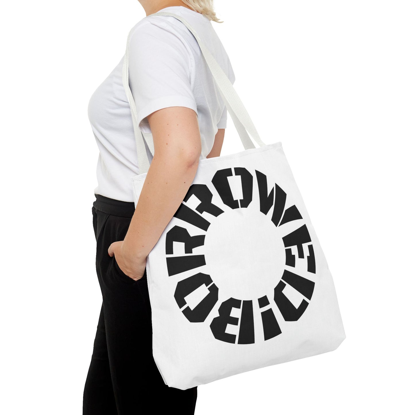 "BORROWED!" Tote Bag (AOP)