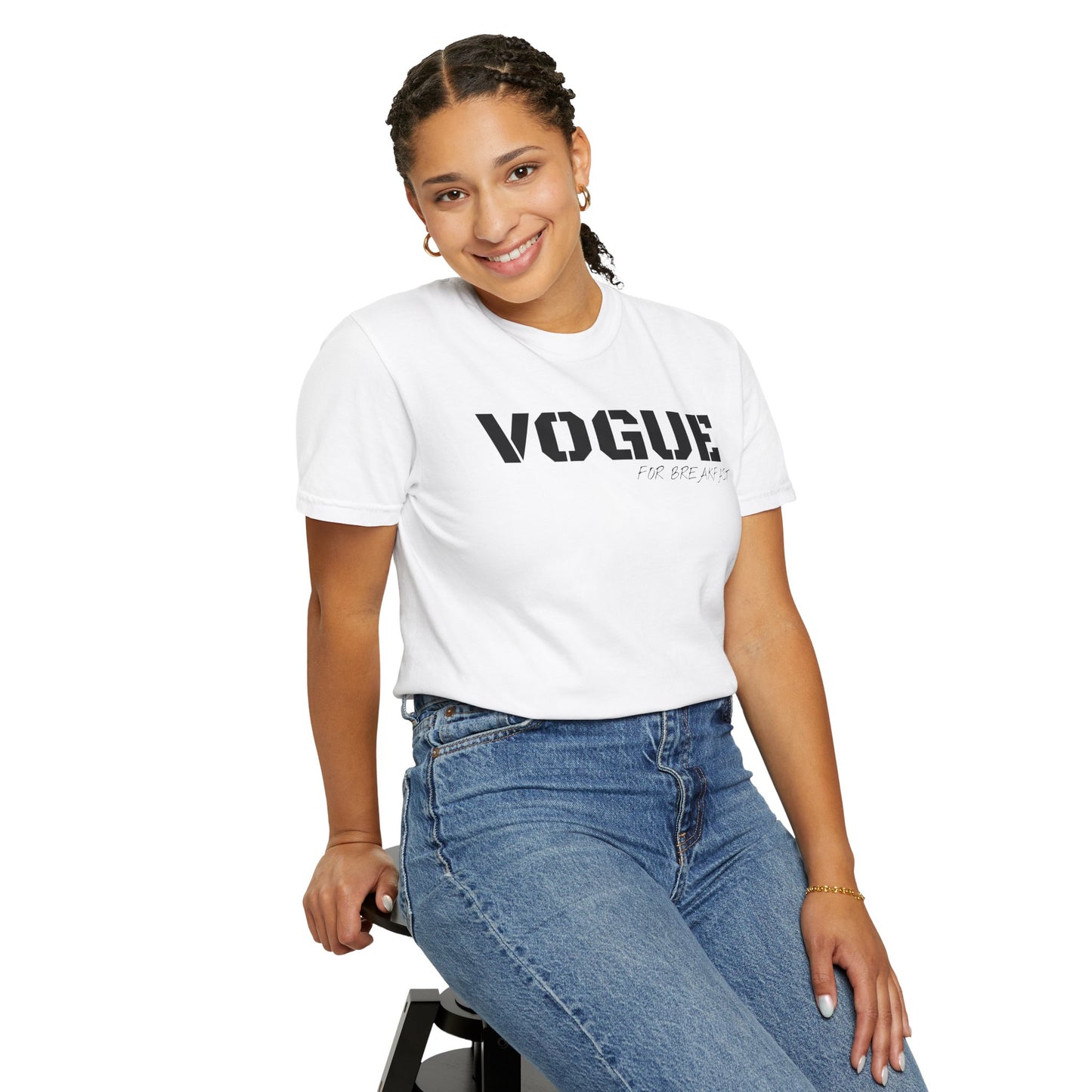 VOGUE For Breakfast Unisex Garment-Dyed T-shirt