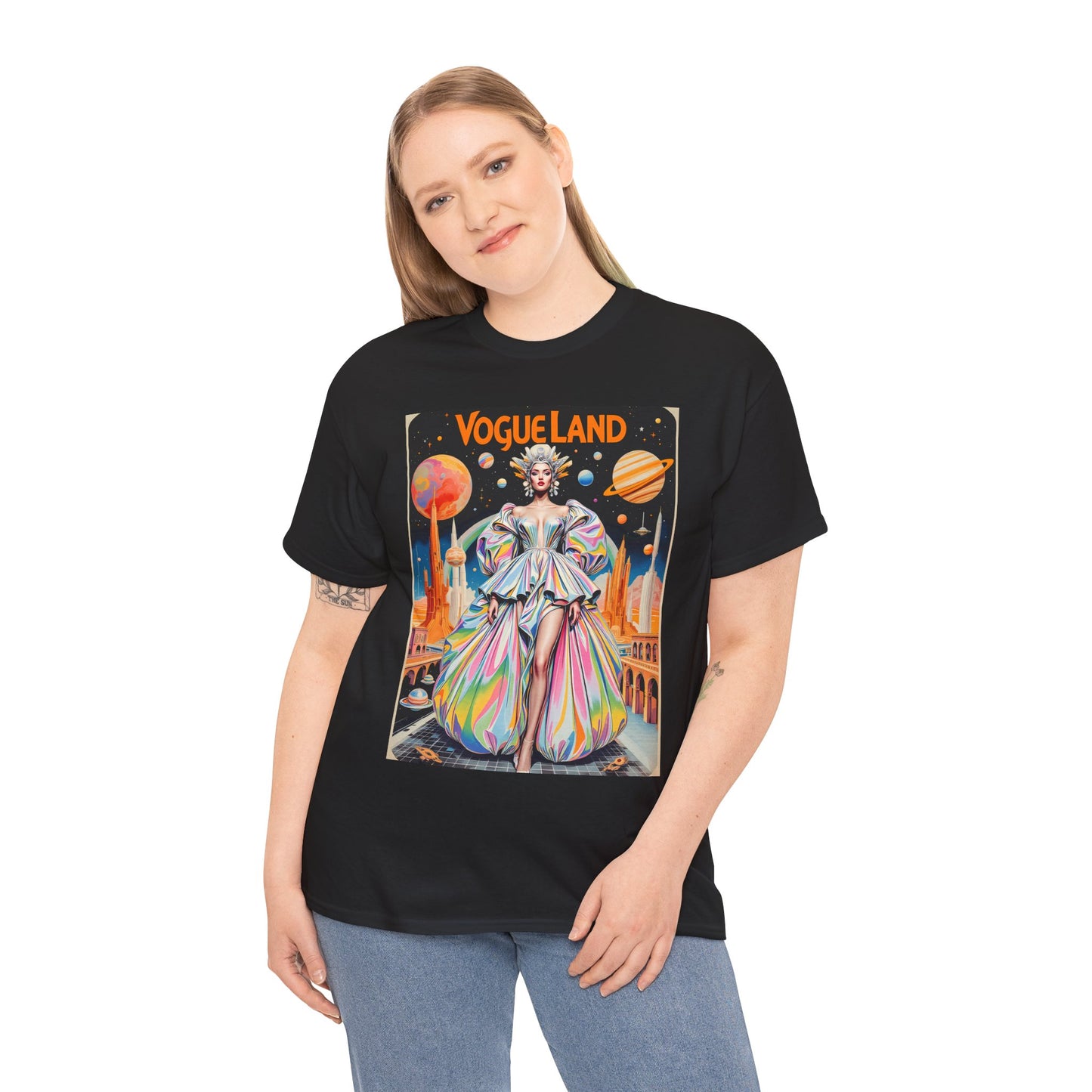 Vogue Land Unisex Heavy Cotton Tee - Colorful Graphic Shirt