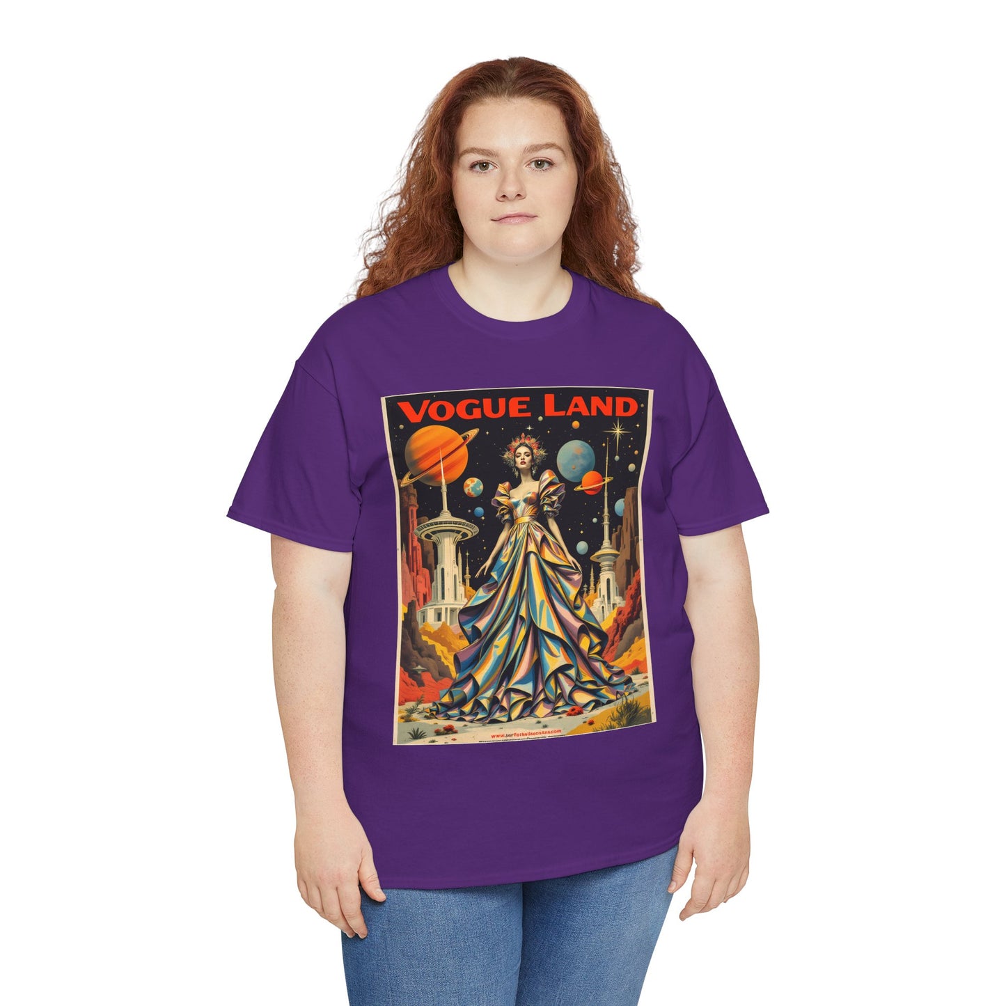 Vogue Land Unisex Heavy Cotton Tee - Colorful Graphic Shirt