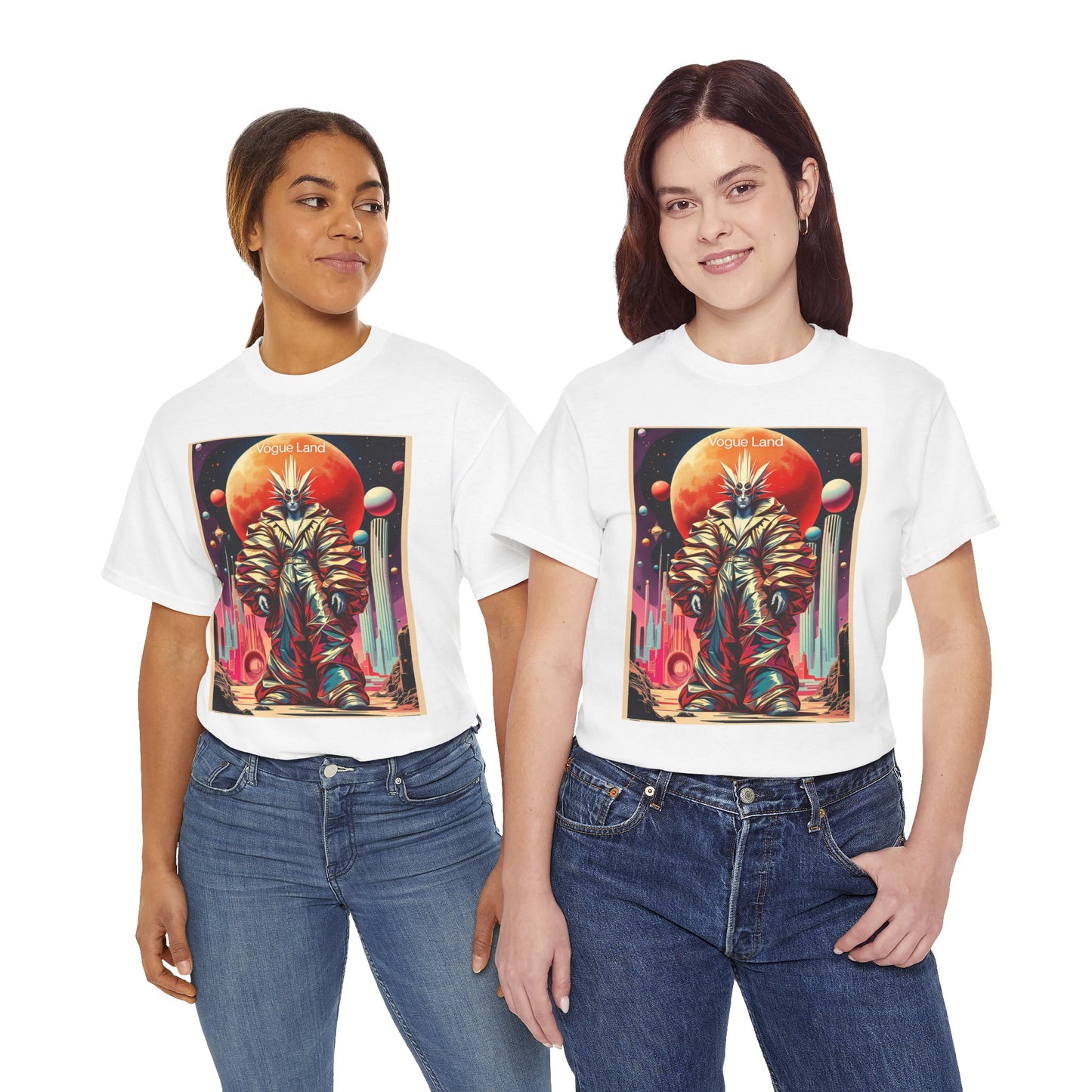 Vogue Land Unisex Heavy Cotton Tee - Colorful Graphic Shirt
