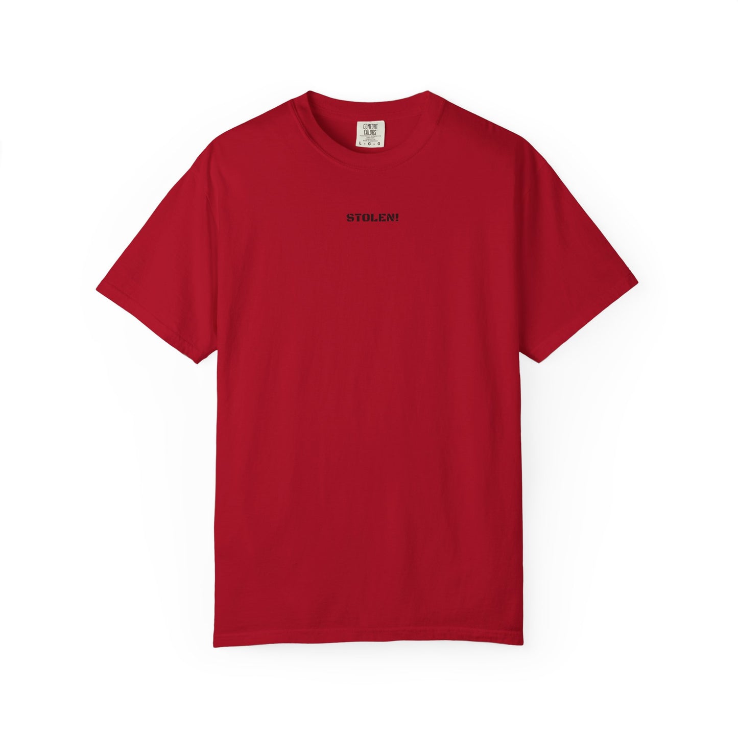STOLEN! Unisex Garment-Dyed T-shirt with mini text