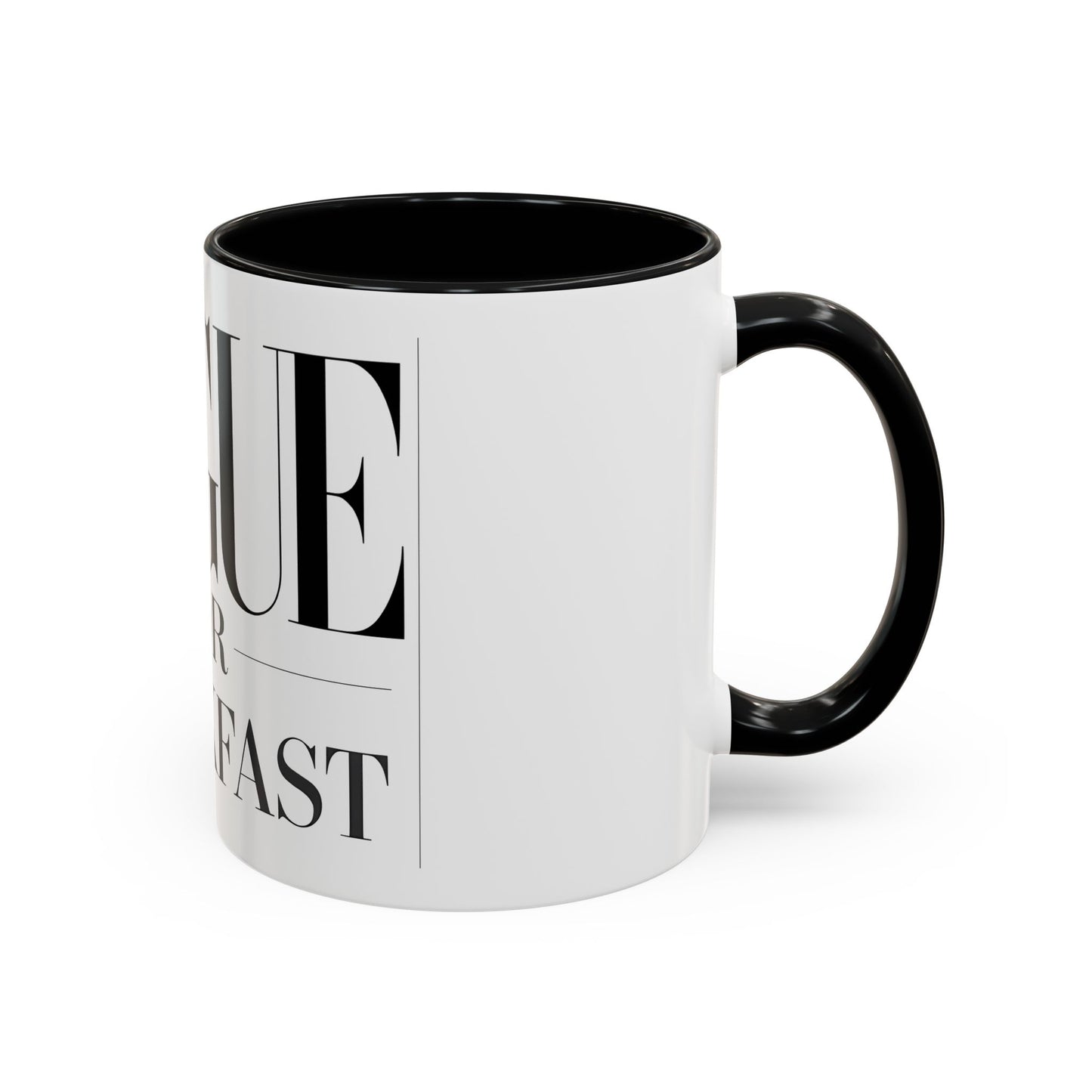 VOGUE For Breakfast Coffee Mug - Stylish Drinkware, Perfect for Breakfast, Gift for Coffee Lovers, Trendy Kitchen Decor