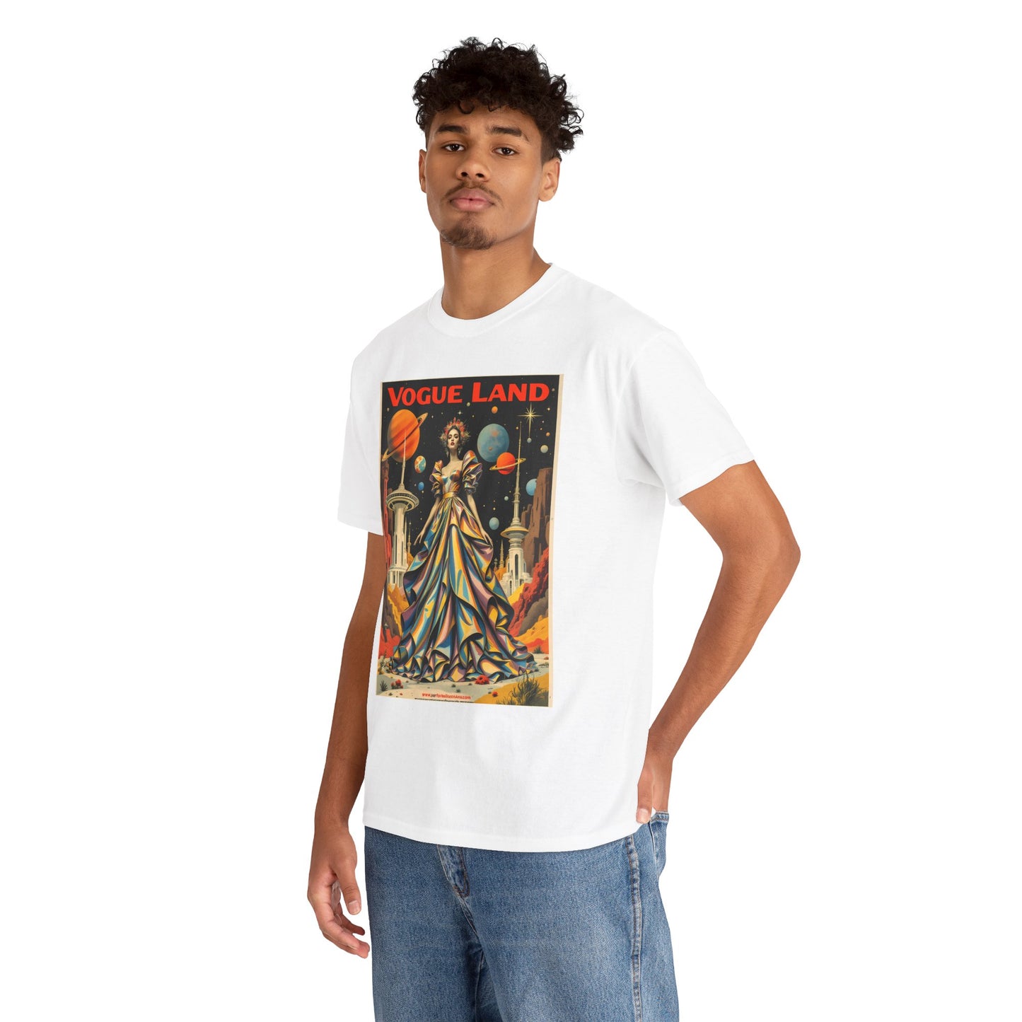 Vogue Land Unisex Heavy Cotton Tee - Colorful Graphic Shirt