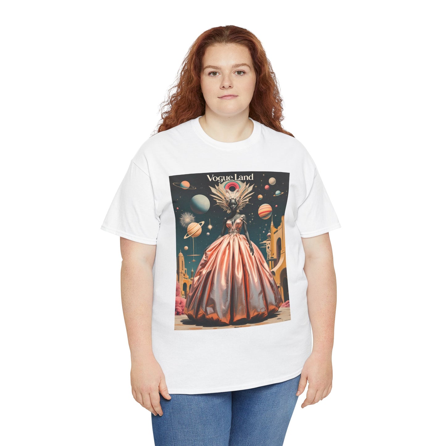 Vogue Land Unisex Heavy Cotton Tee - Colorful Graphic Shirt