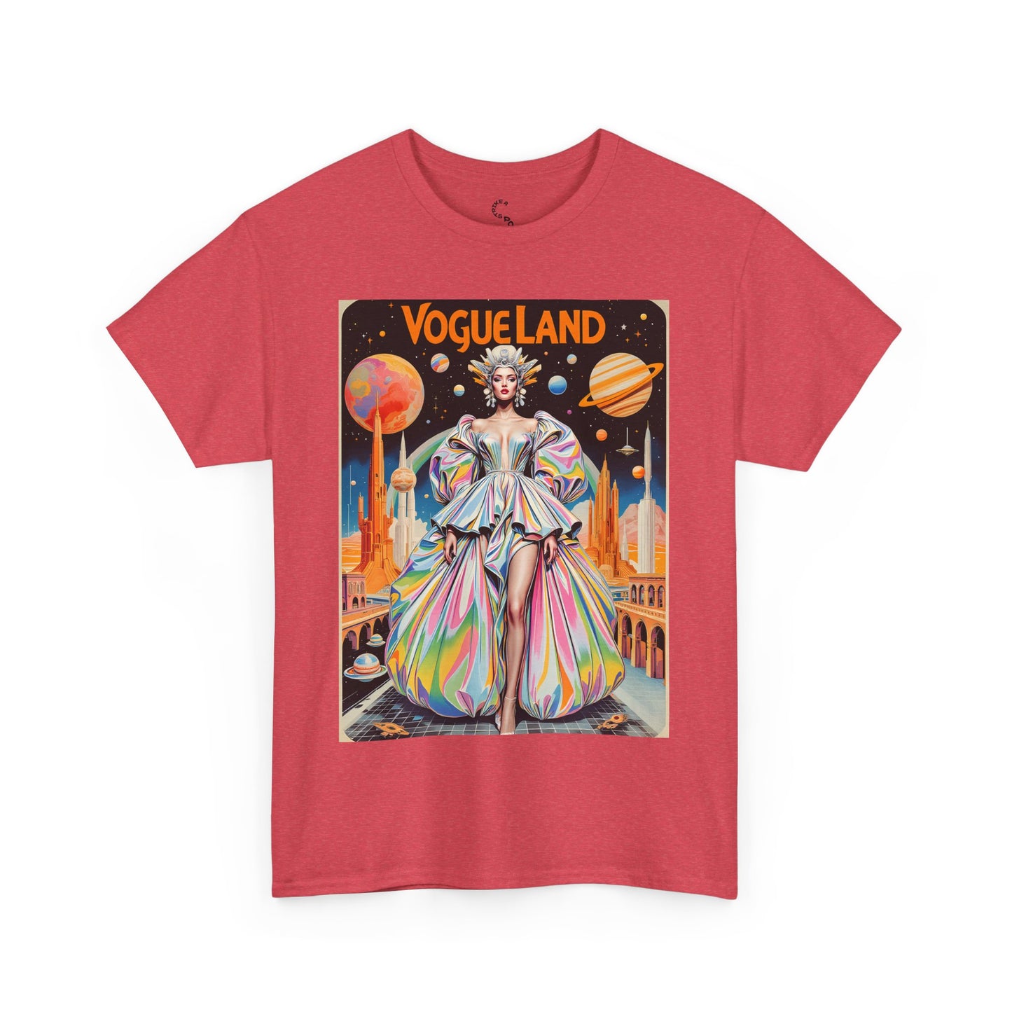 Vogue Land Unisex Heavy Cotton Tee - Colorful Graphic Shirt