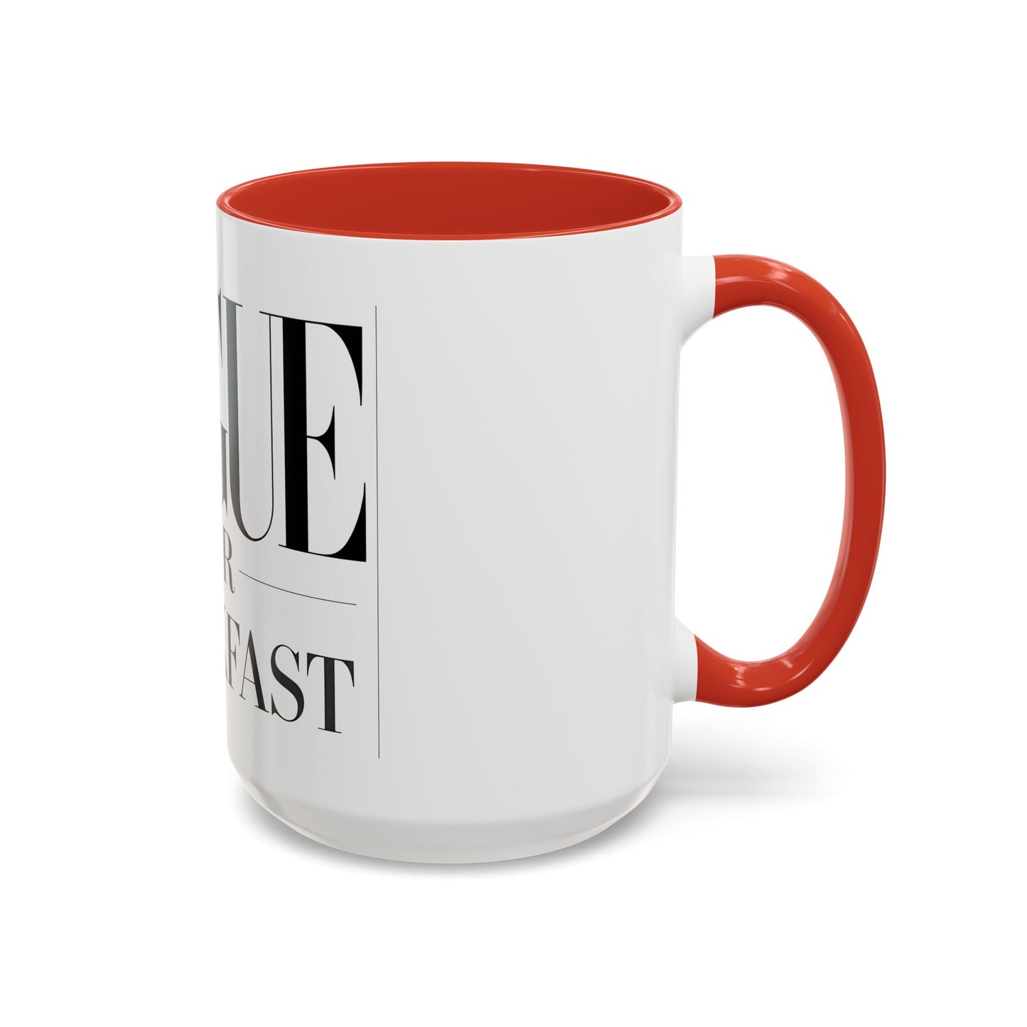 VOGUE For Breakfast Coffee Mug - Stylish Drinkware, Perfect for Breakfast, Gift for Coffee Lovers, Trendy Kitchen Decor