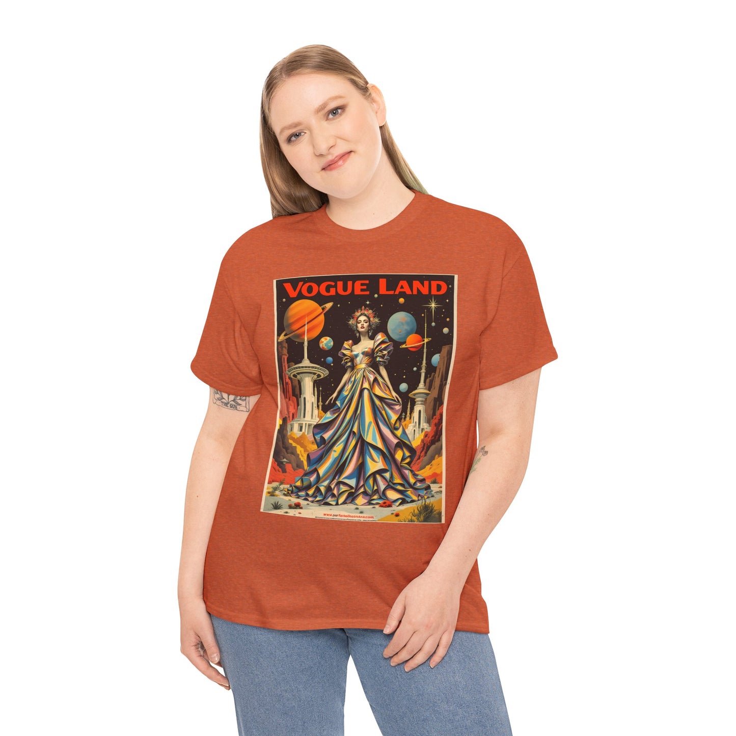 Vogue Land Unisex Heavy Cotton Tee - Colorful Graphic Shirt