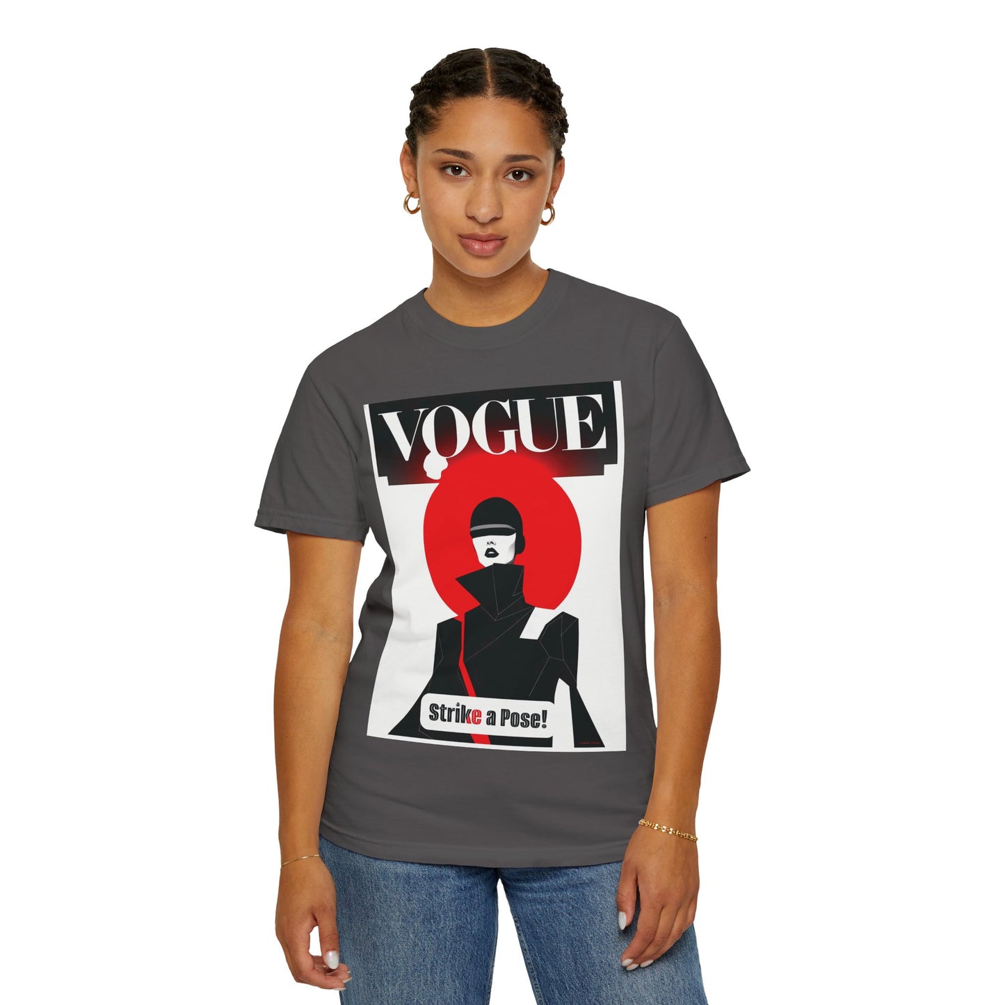 Vogue Strike A Pose-Unisex Garment-Dyed T-Shirt - Strike a Pose!