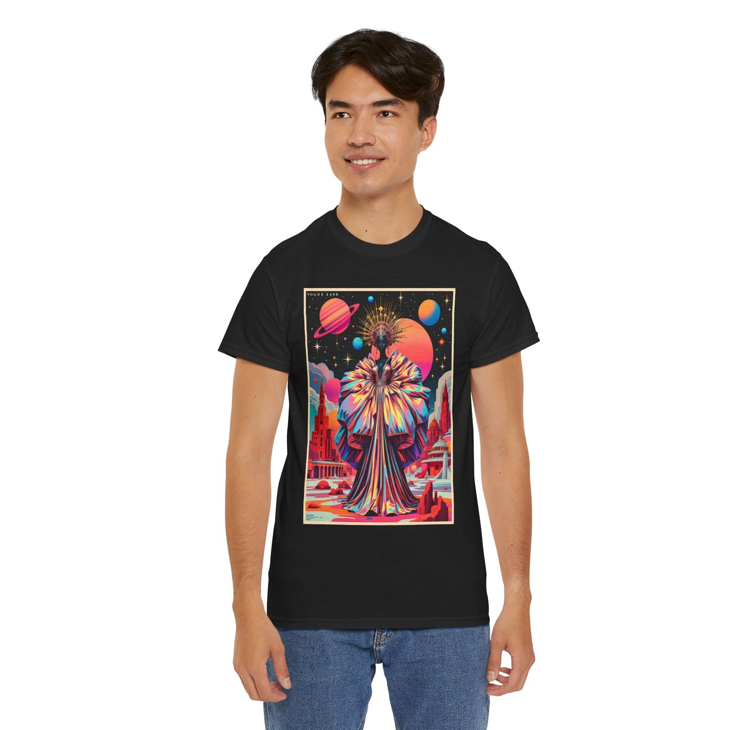 Vogue Land Unisex Heavy Cotton Tee - Colorful Graphic Shirt
