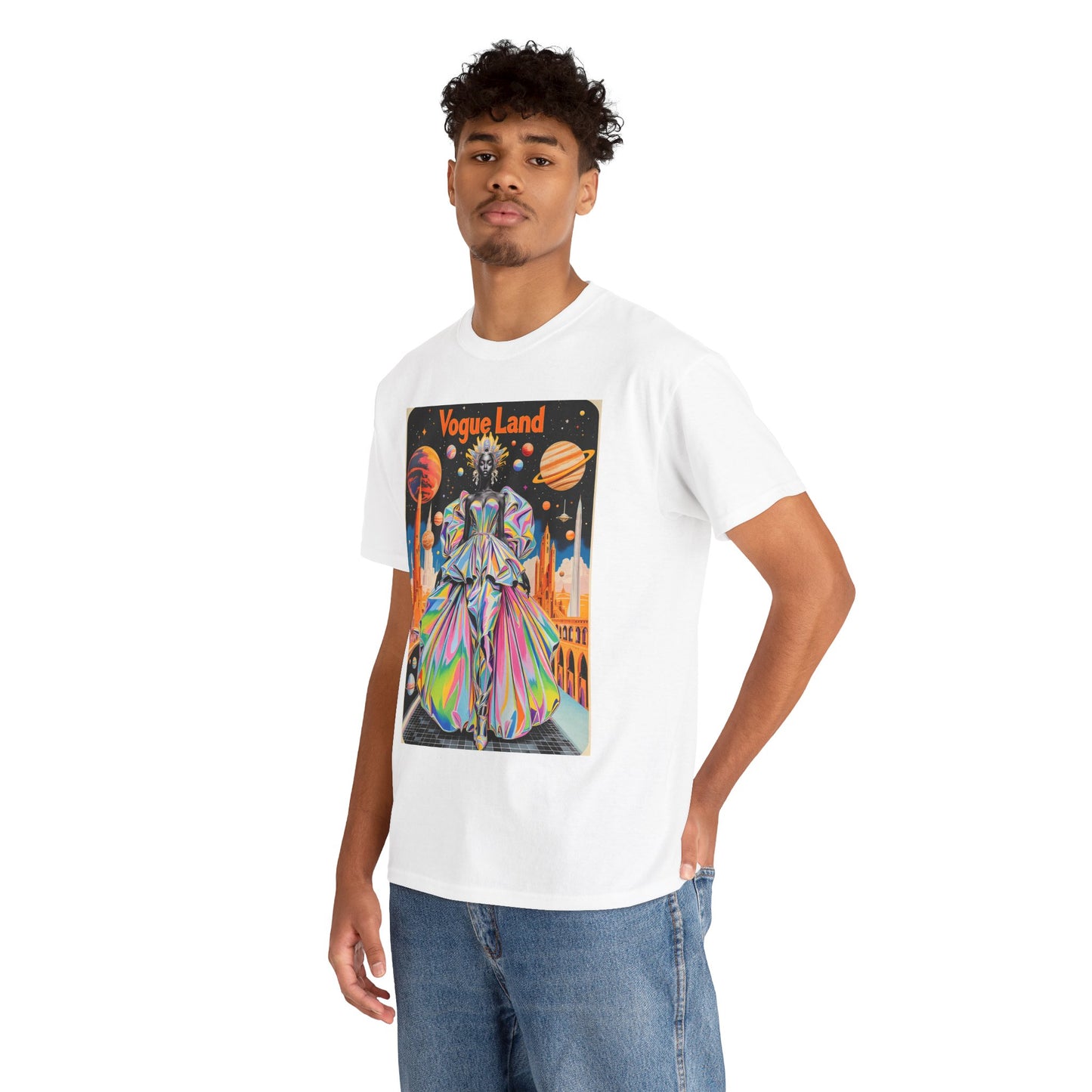 Vogue Land Unisex Heavy Cotton Tee - Colorful Graphic Shirt