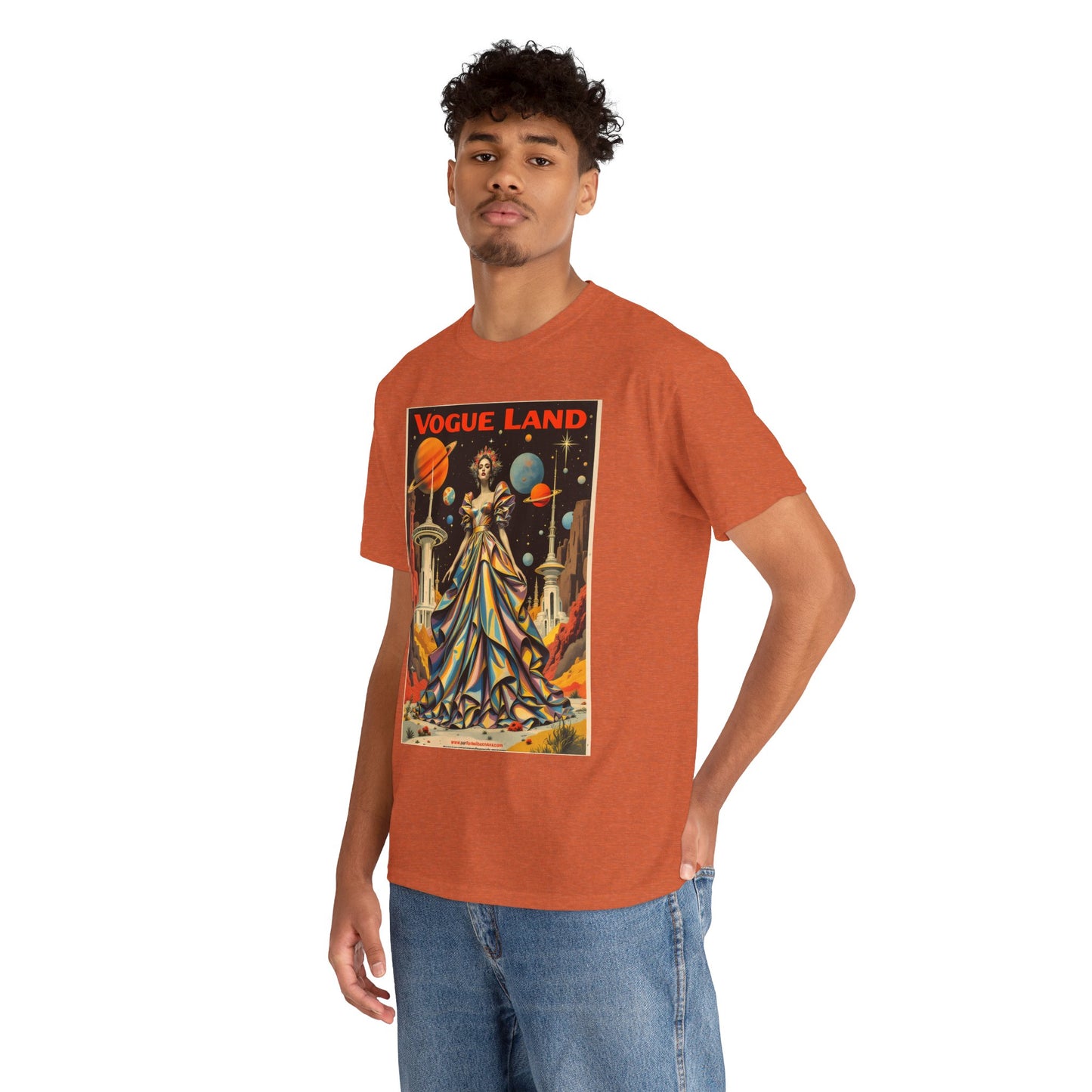Vogue Land Unisex Heavy Cotton Tee - Colorful Graphic Shirt