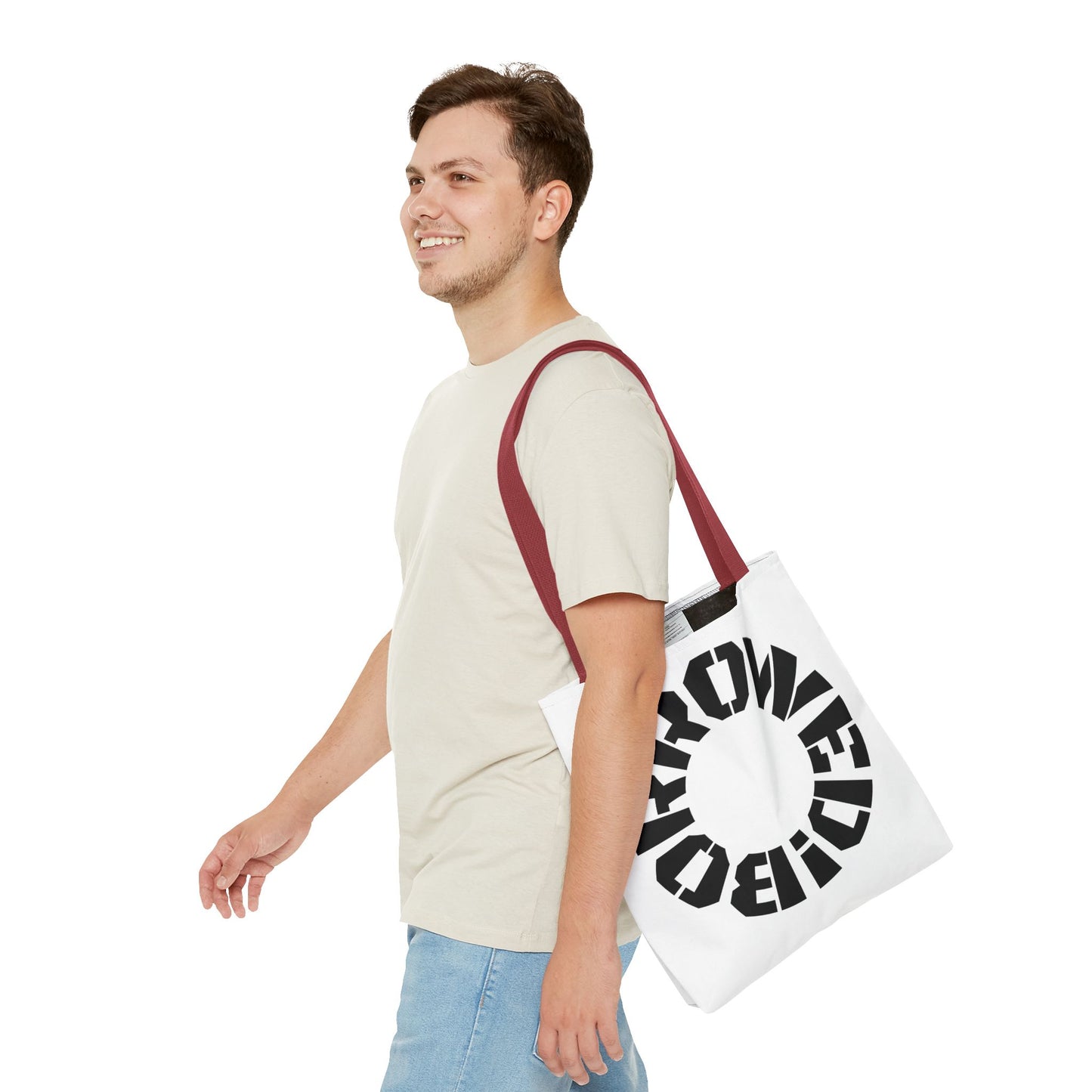 "BORROWED!" Tote Bag (AOP)