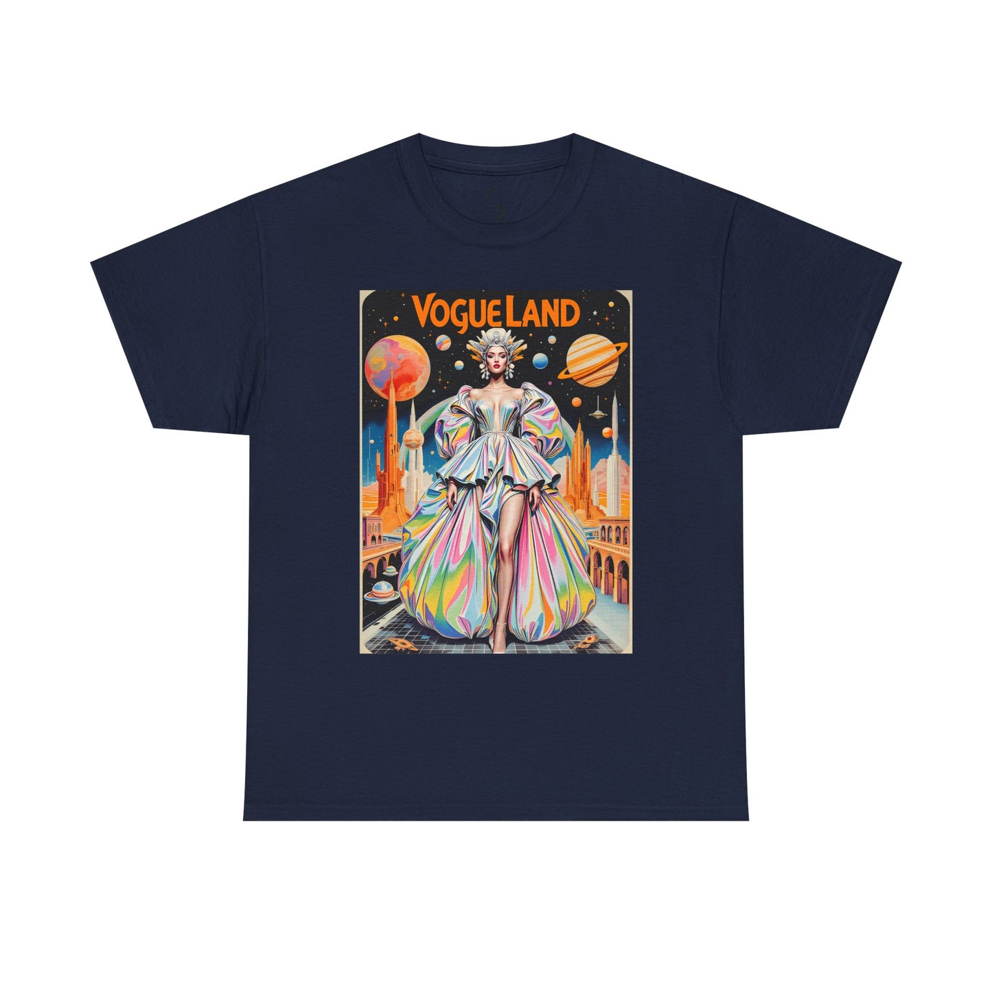 Vogue Land Unisex Heavy Cotton Tee - Colorful Graphic Shirt