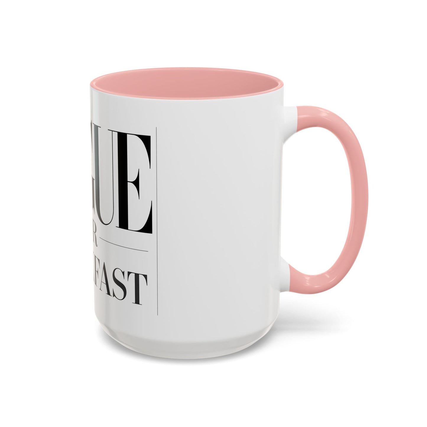 VOGUE For Breakfast Coffee Mug - Stylish Drinkware, Perfect for Breakfast, Gift for Coffee Lovers, Trendy Kitchen Decor