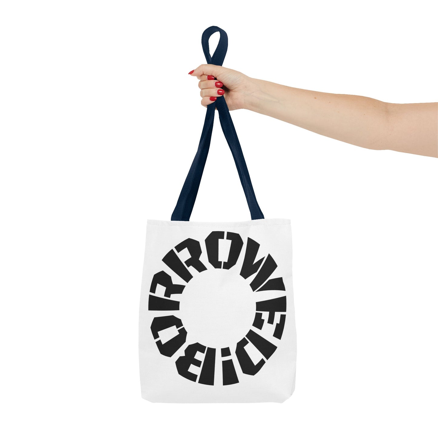 "BORROWED!" Tote Bag (AOP)