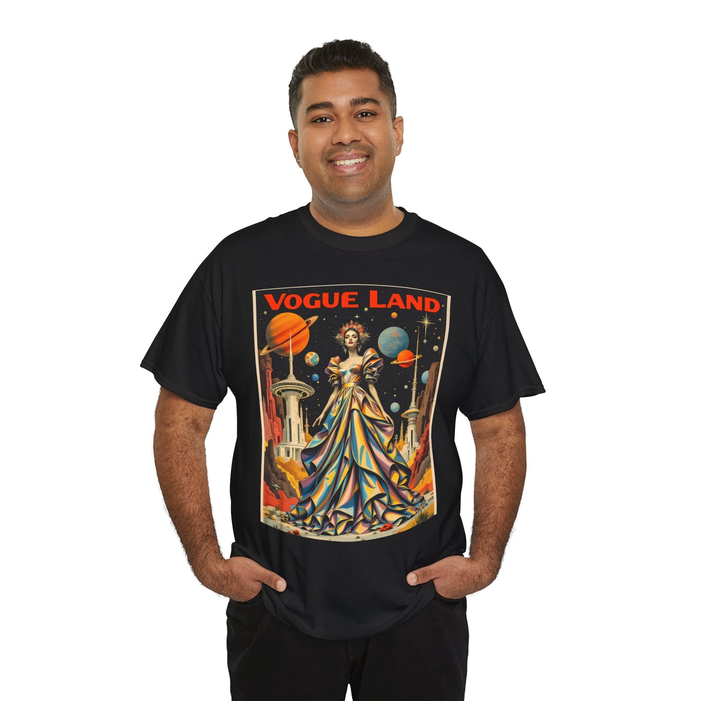Vogue Land Unisex Heavy Cotton Tee - Colorful Graphic Shirt