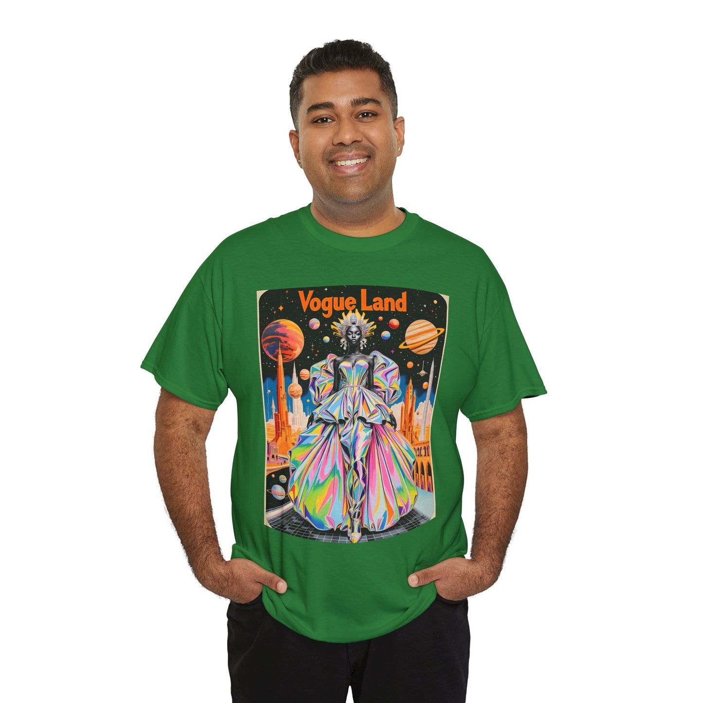 Vogue Land Unisex Heavy Cotton Tee - Colorful Graphic Shirt