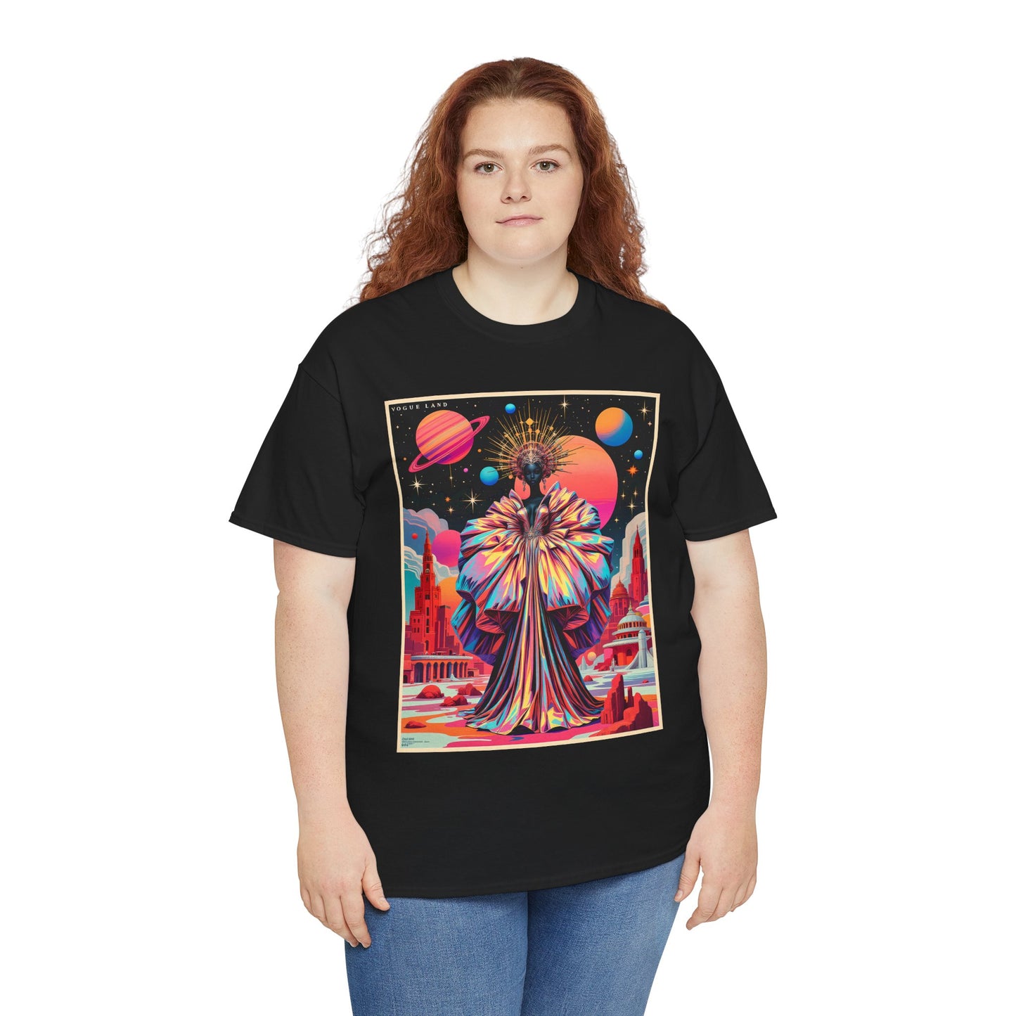 Vogue Land Unisex Heavy Cotton Tee - Colorful Graphic Shirt