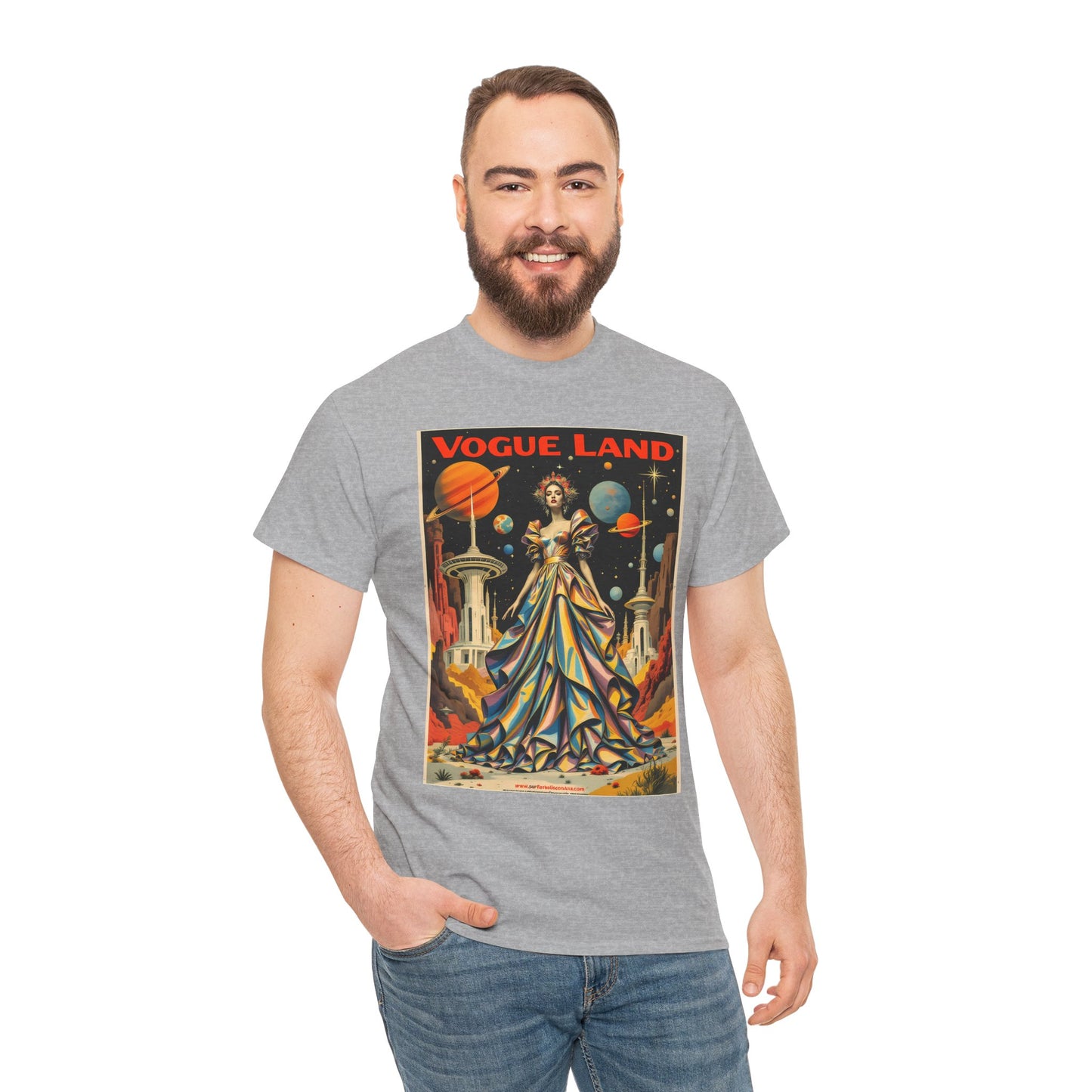 Vogue Land Unisex Heavy Cotton Tee - Colorful Graphic Shirt