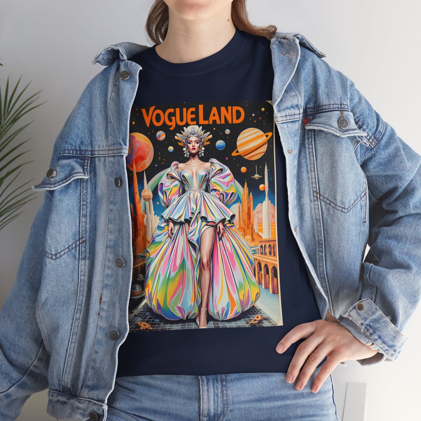 Vogue Land Unisex Heavy Cotton Tee - Colorful Graphic Shirt