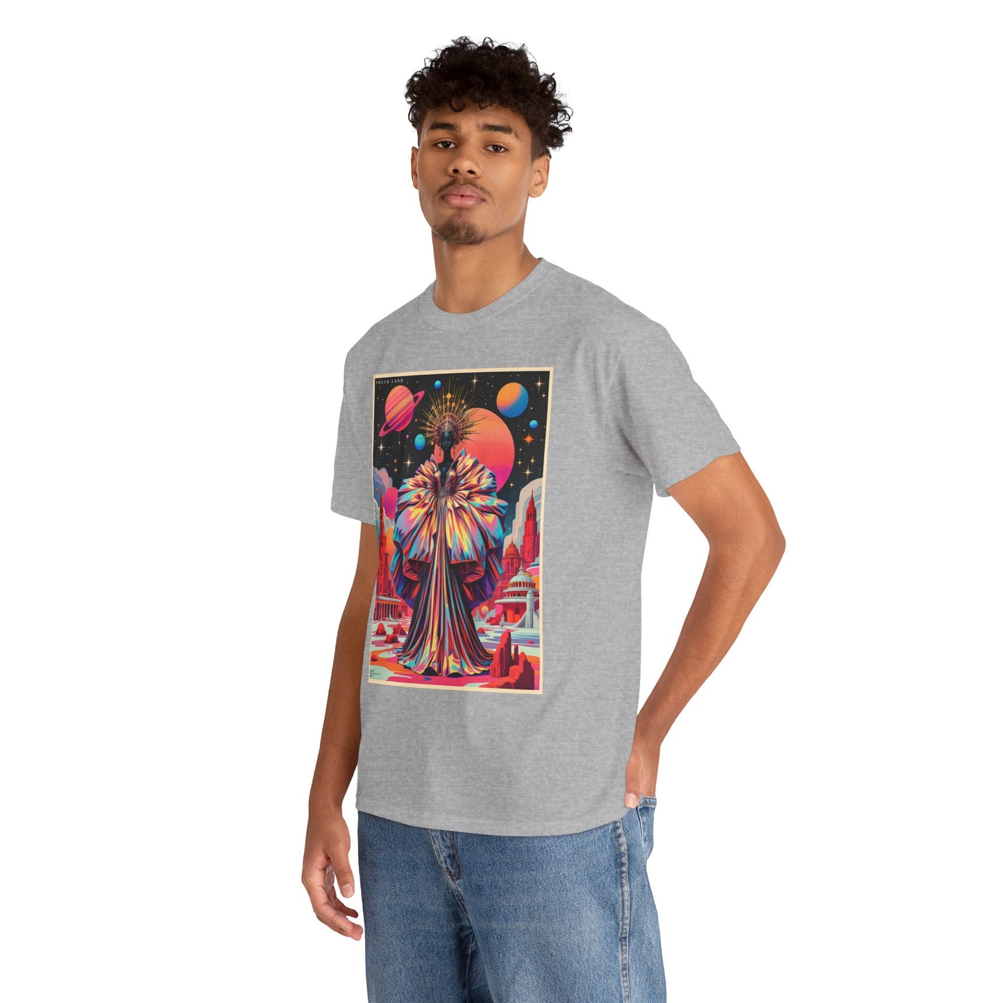 Vogue Land Unisex Heavy Cotton Tee - Colorful Graphic Shirt